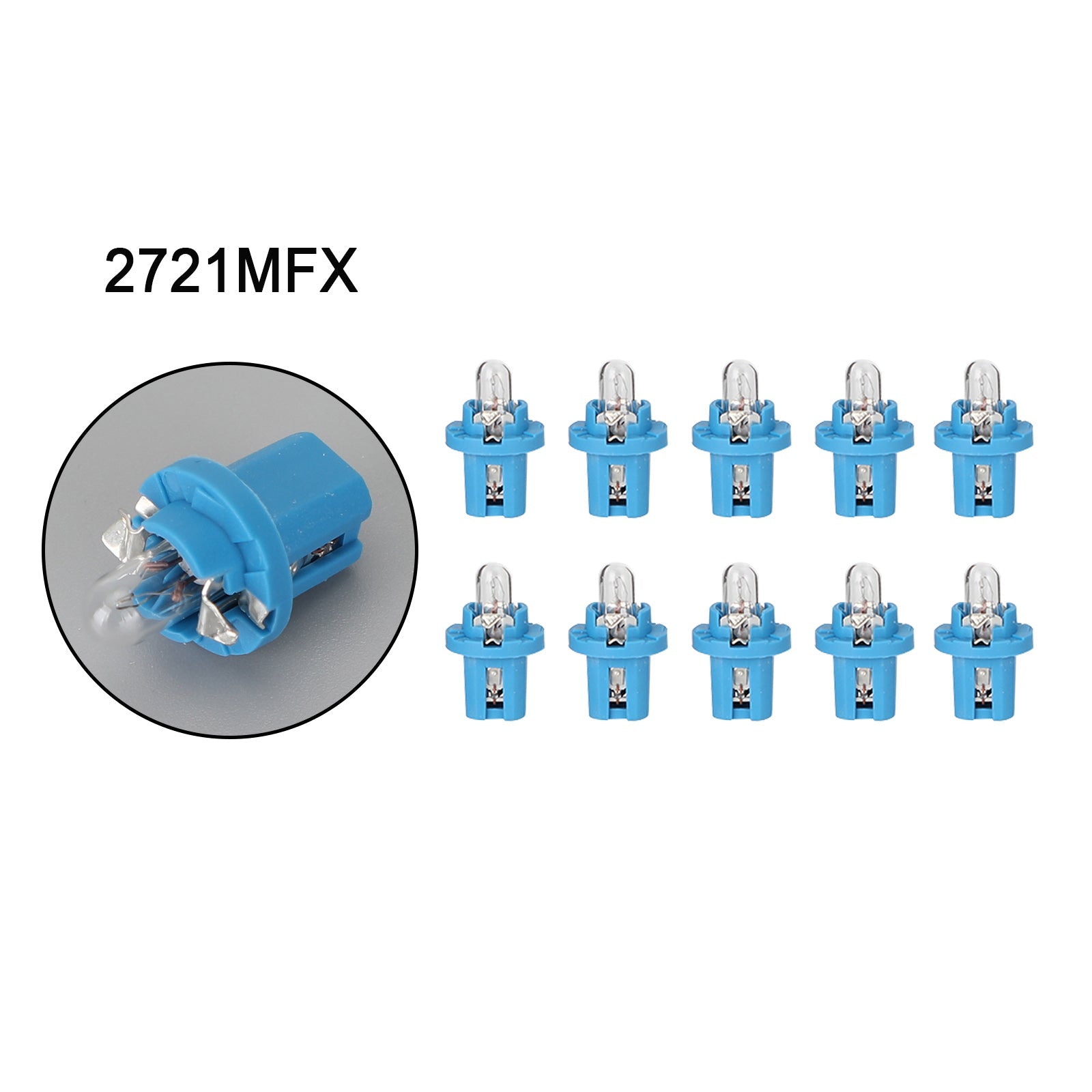 10x Voor OSRAM Auto Originele Instrumentenverlichting 2721MFX 12V 1.2W BX8.5d Generiek