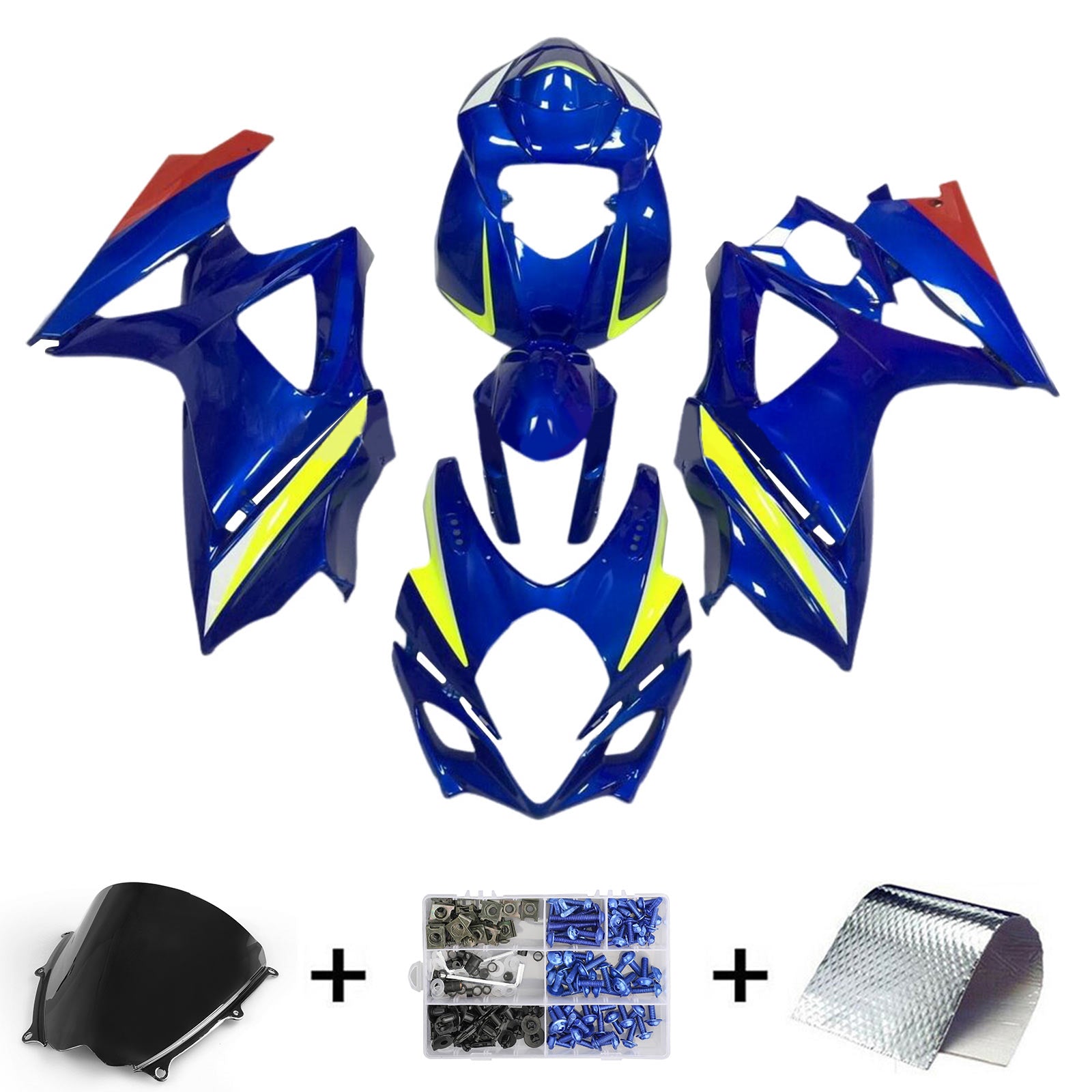 2007-2008 Suzuki GSXR1000 K7 Kit de carénage carrosserie plastique ABS