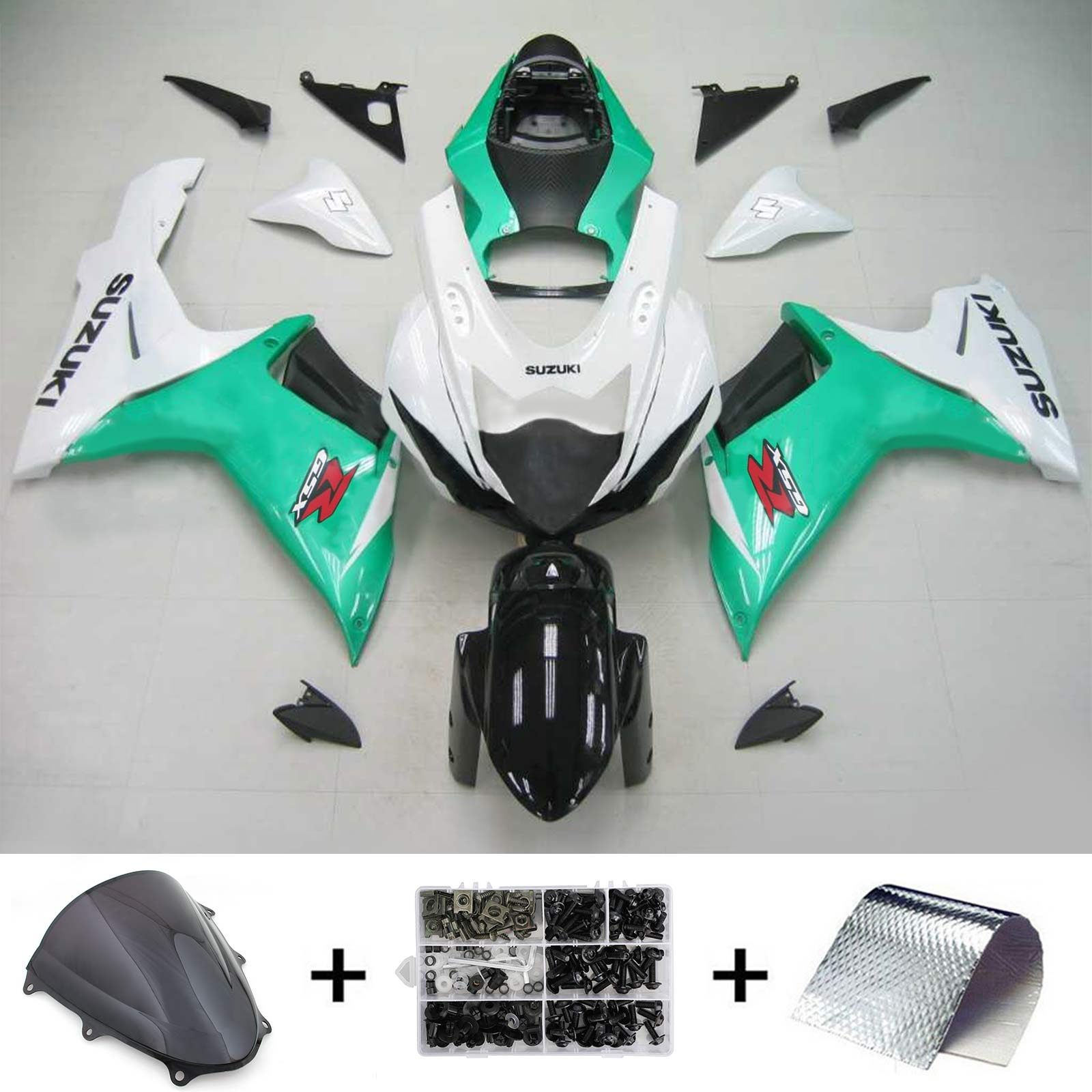 2011-2024 Suzuki GSXR 600/750 K11 Kit de carénage d'injection Amotopart carrosserie plastique ABS #101