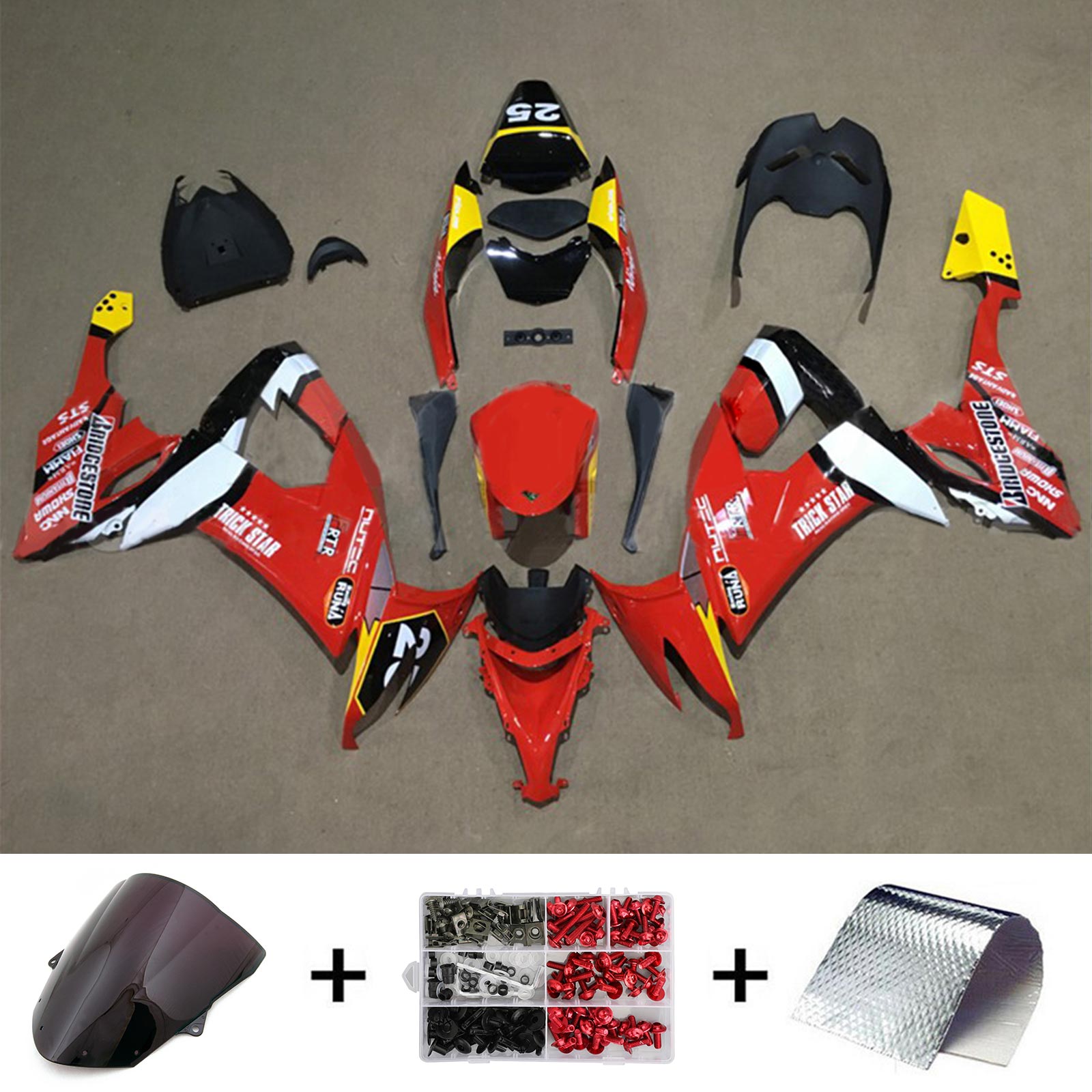 2008-2010 Kawasaki ZX10R Kit de carenado de inyección Carrocería Plástico ABS#118