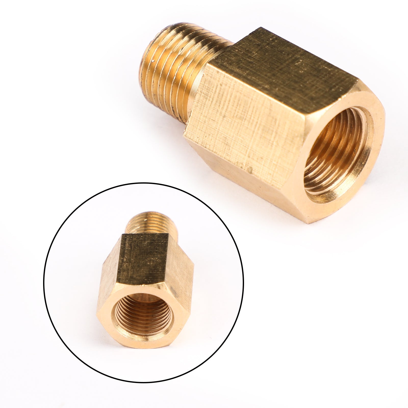 1/8 NPT Female To 1/8 BSPT Male Adapter Gauge Sensor Thread Oil Pressure Adapter Generic