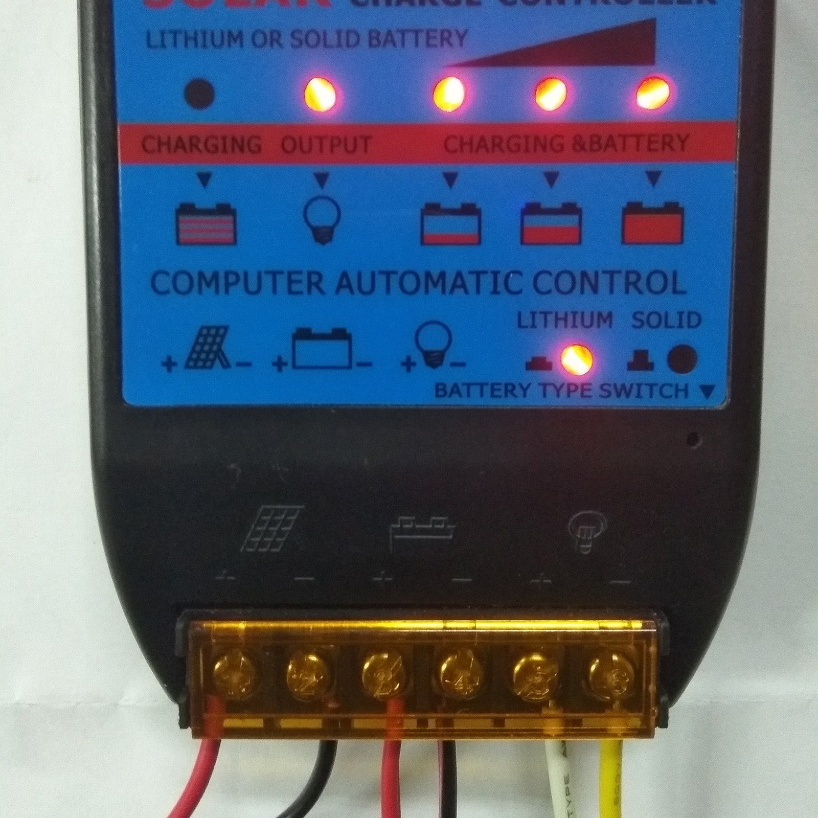 Solar Charge Controller PWM 10A-50A 12V Build In Timer Battery Control Adapter