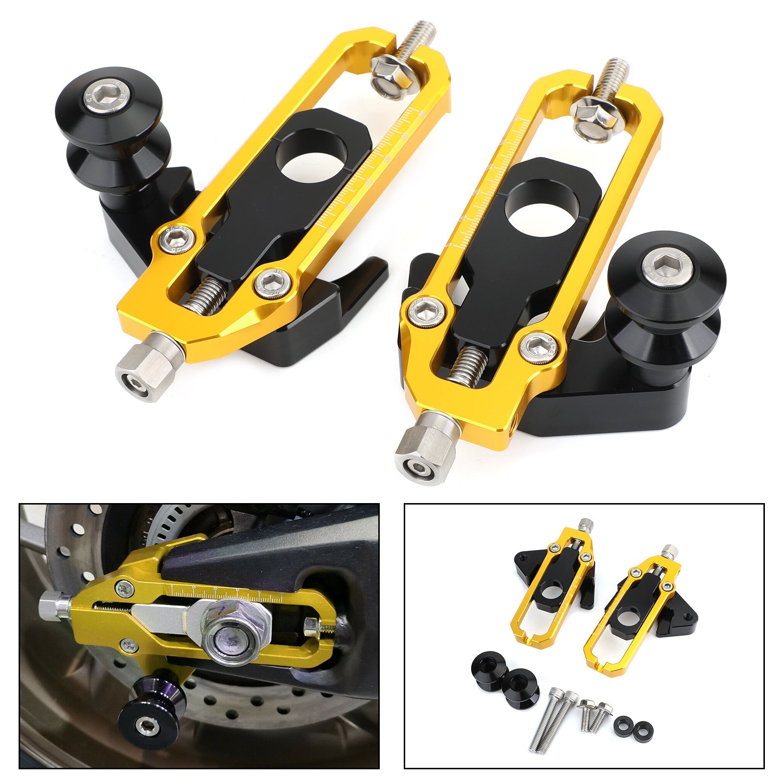 Areyourshop Chain Adjusters with Spool Tensioners Catena for Honda CB650R CBR650R 2019-2022 Generic