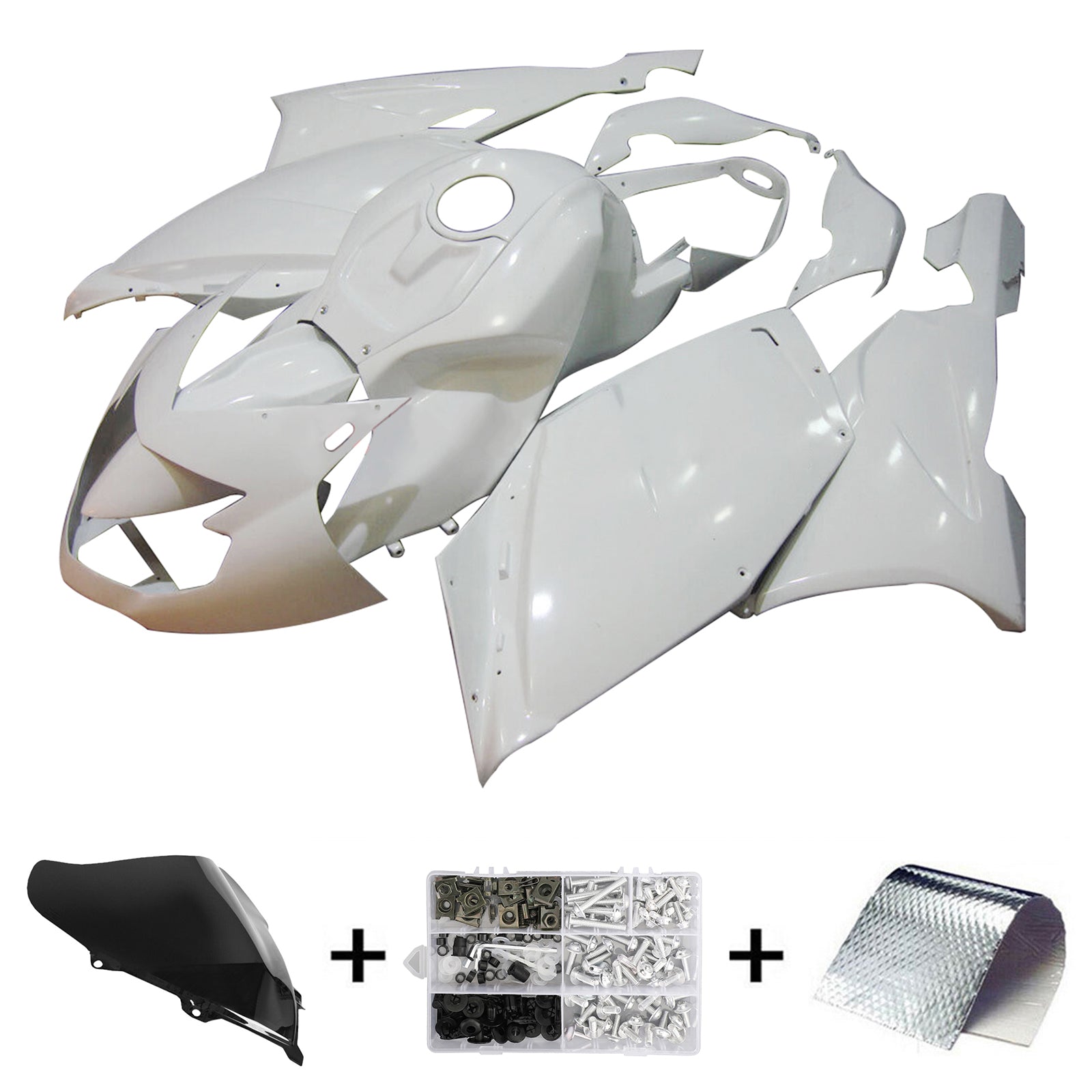 2005-2010 BMW K1200S Kit Carénage Carrosserie Plastique ABS