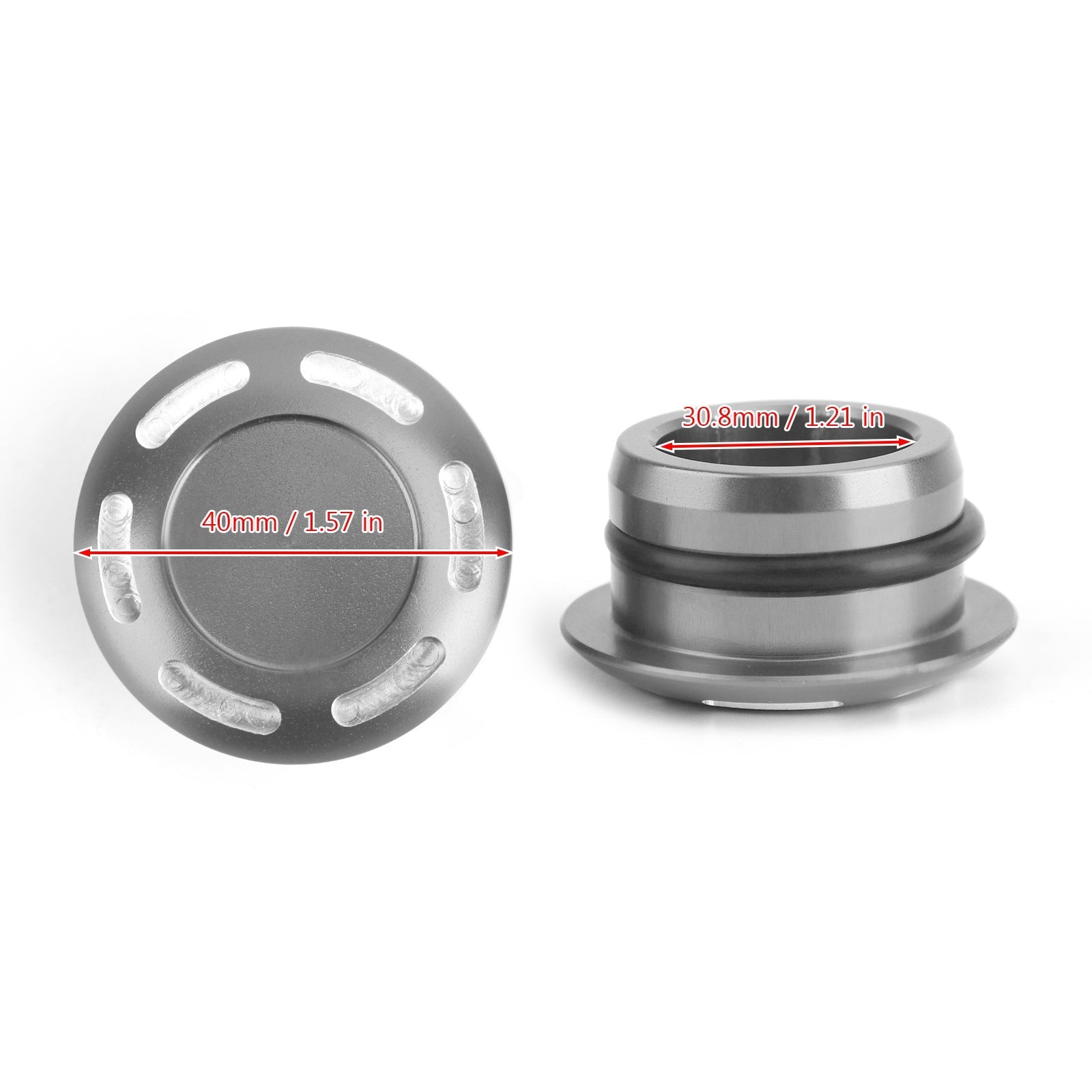 2x Billet Aluminium Frame Plug Cap voor Yamaha T700 Tenere 700 2019-2020 Generiek