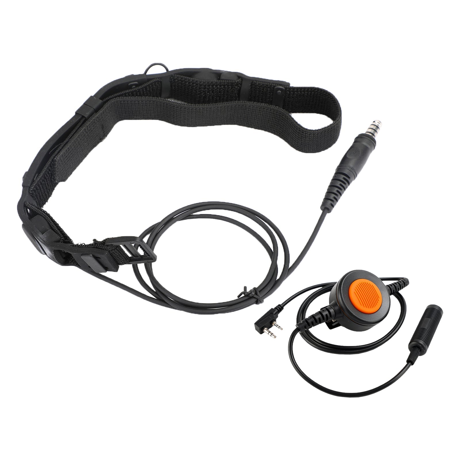 Tactical Throat Tube Mic 7.1mm Plug Headset For Kenwood TK-208 TK-220 TK-240