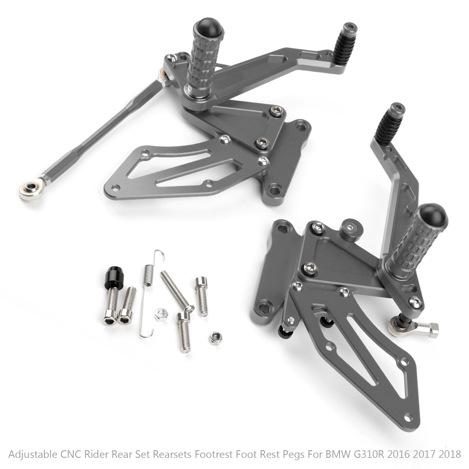 CNC Alu Rearsets Footpegs Fit for BMW G 310 R 2016 - 2019 (G310R K03) Generic