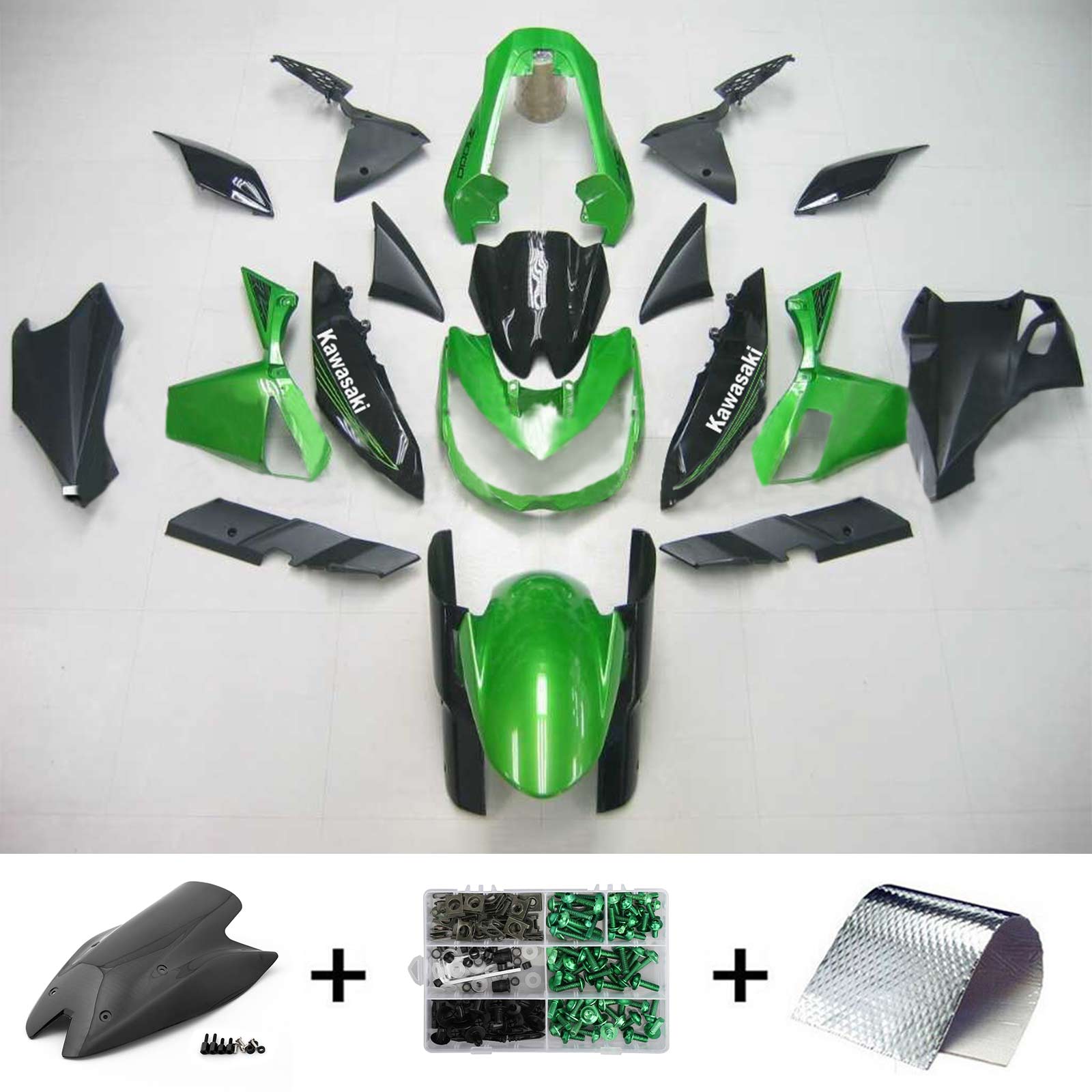 2010-2013 Kawasaki Z1000 Amotopart Injection Fairing Kit Bodywork Plastic ABS #102