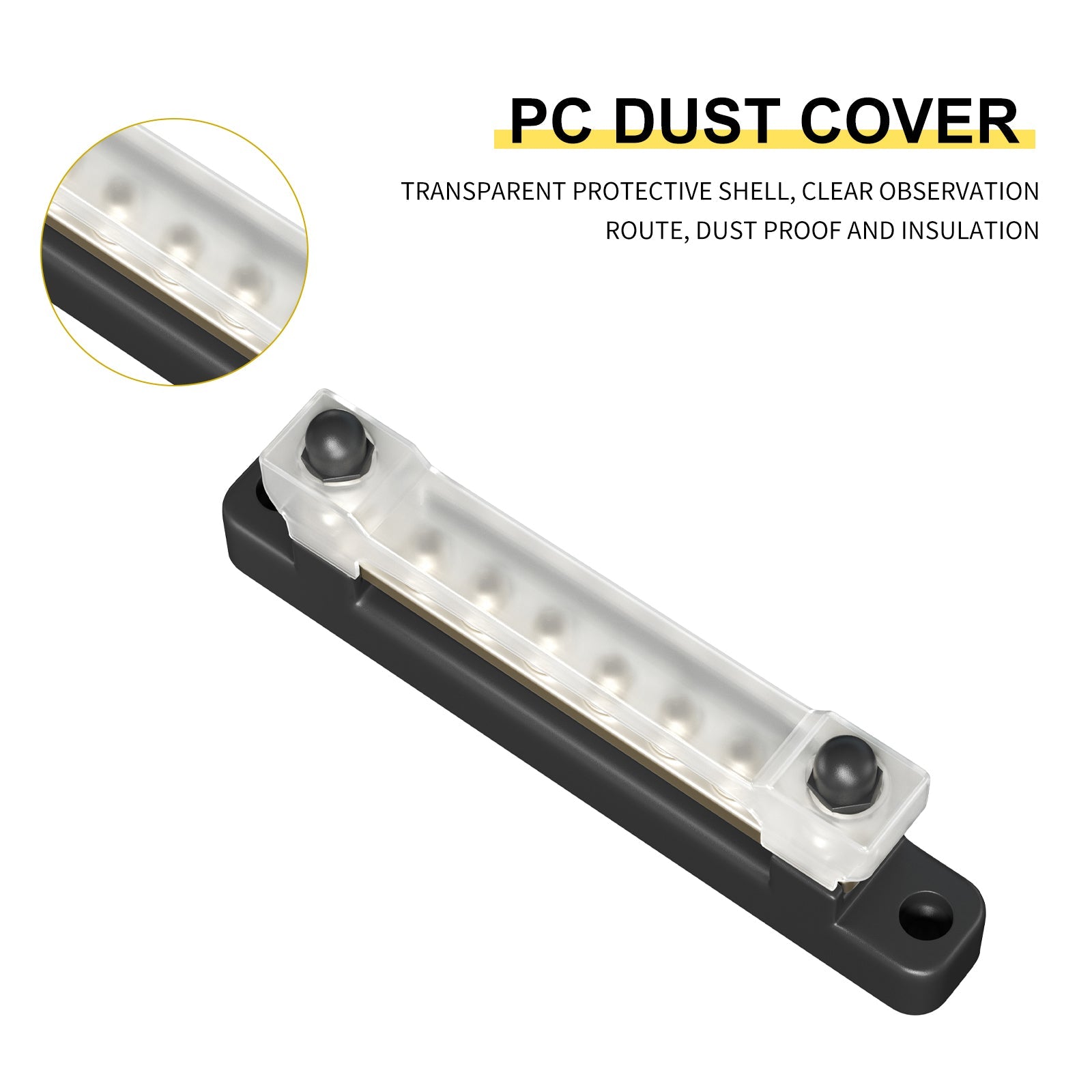 2/4/6/12 Way Car Bus Bar Block Dust Cover Distribution Terminal For Auto Marine