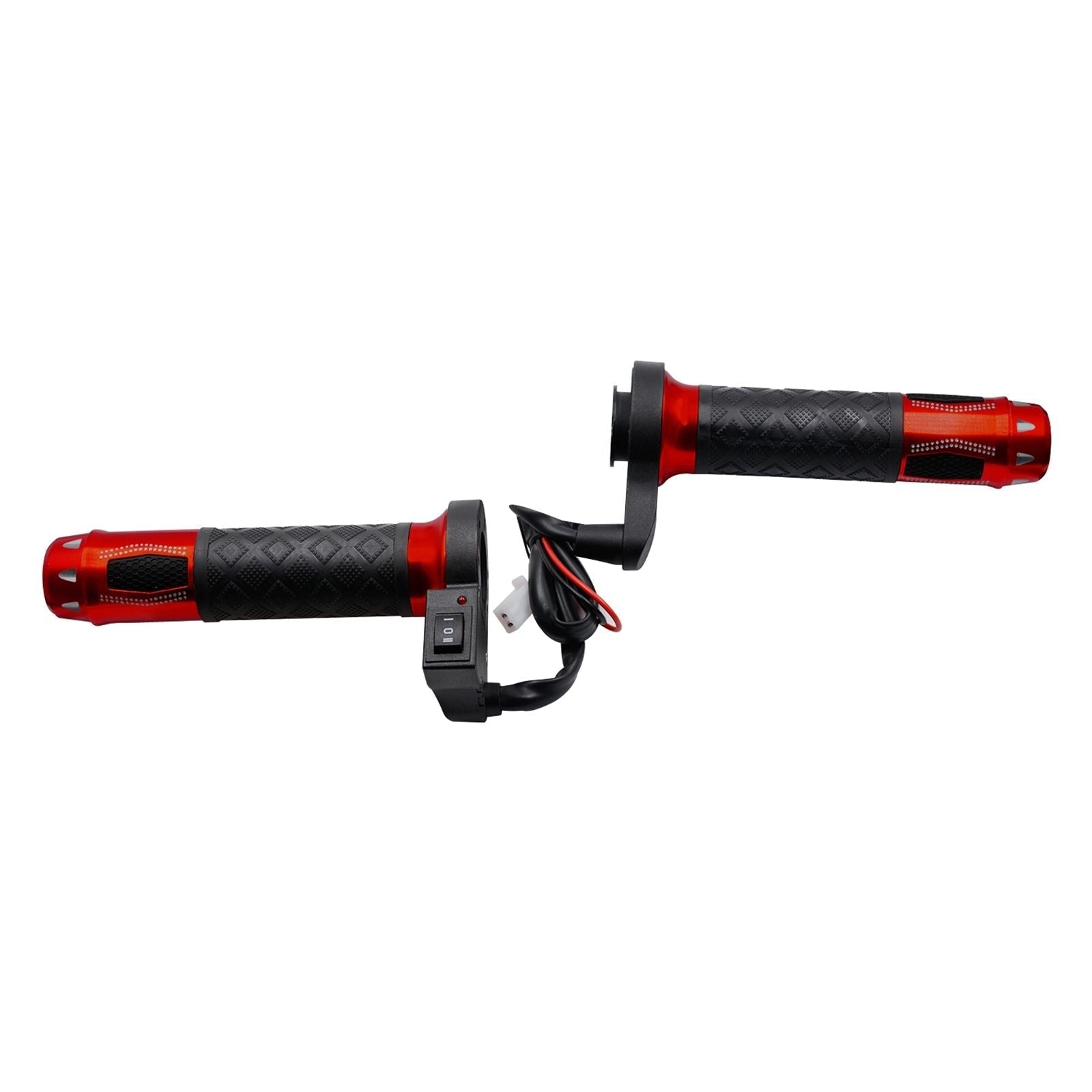 2X 7/8" 22Mm 12V Electric Heated Hand Grips Heating Handle Red For Motorcycle