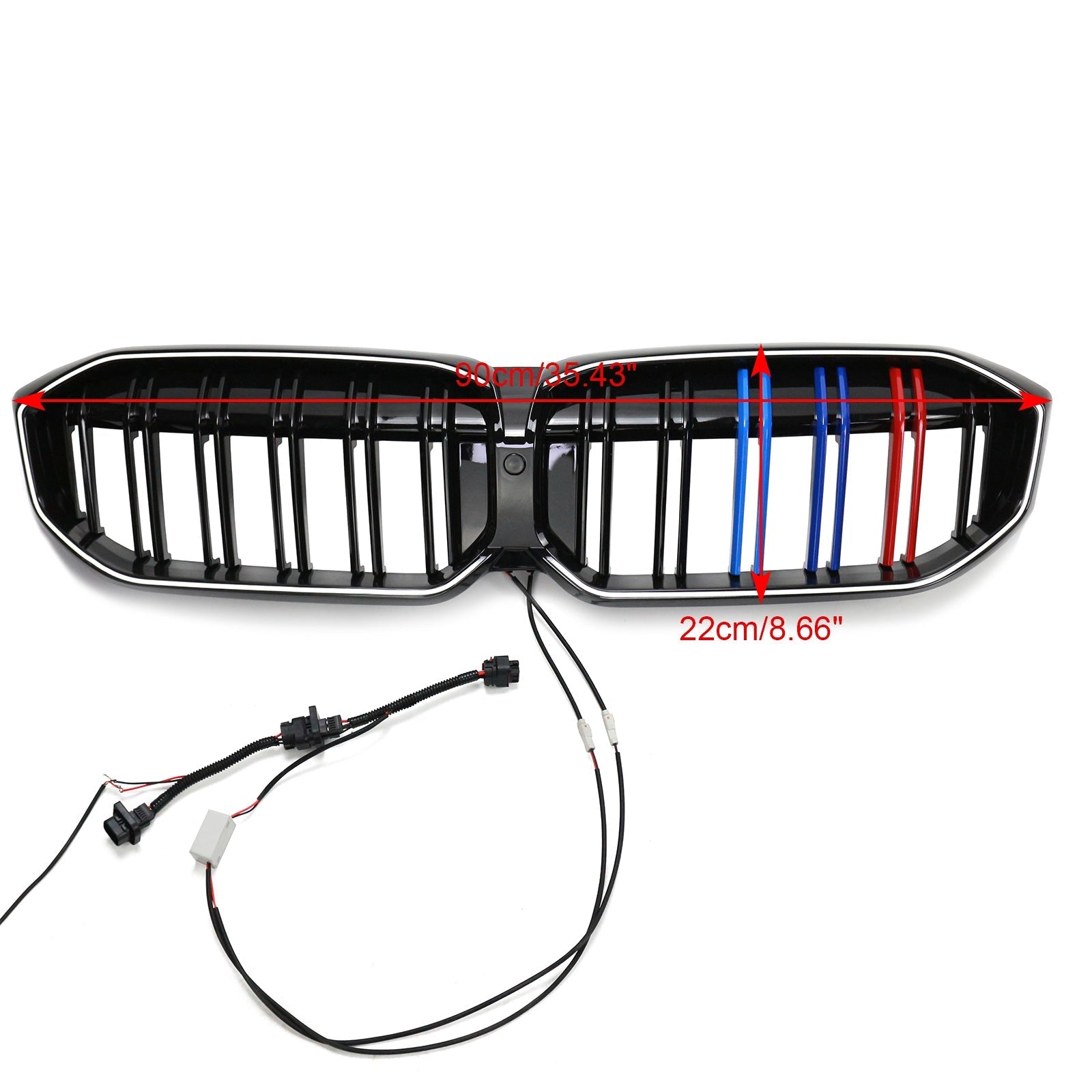 2023-2024 BMW 3 Series G20 G28 M Double Line Black Front Kidney Grille Mesh