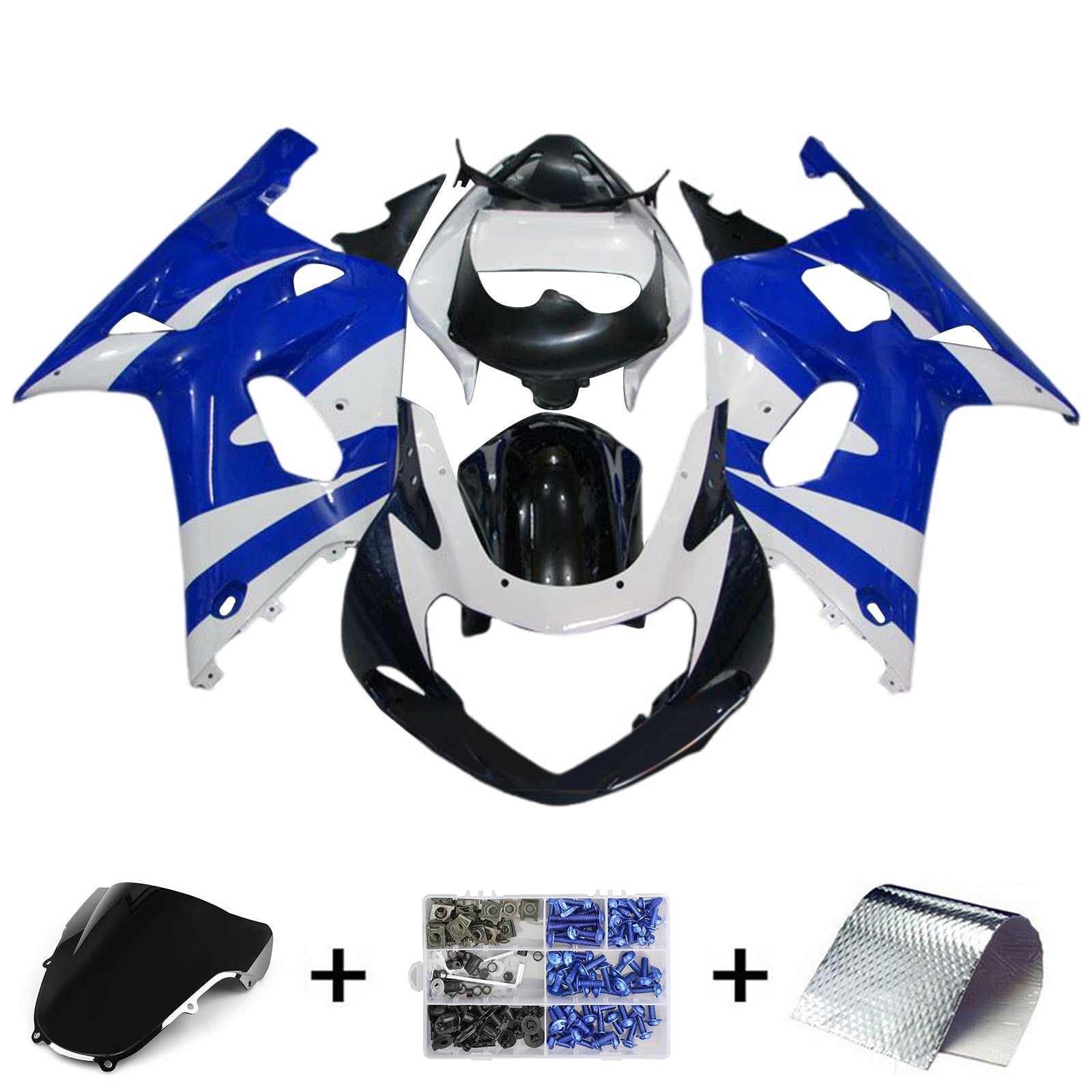 2000-2002 Suzuki GSXR1000 K1 K2 Kit de carénage carrosserie plastique ABS