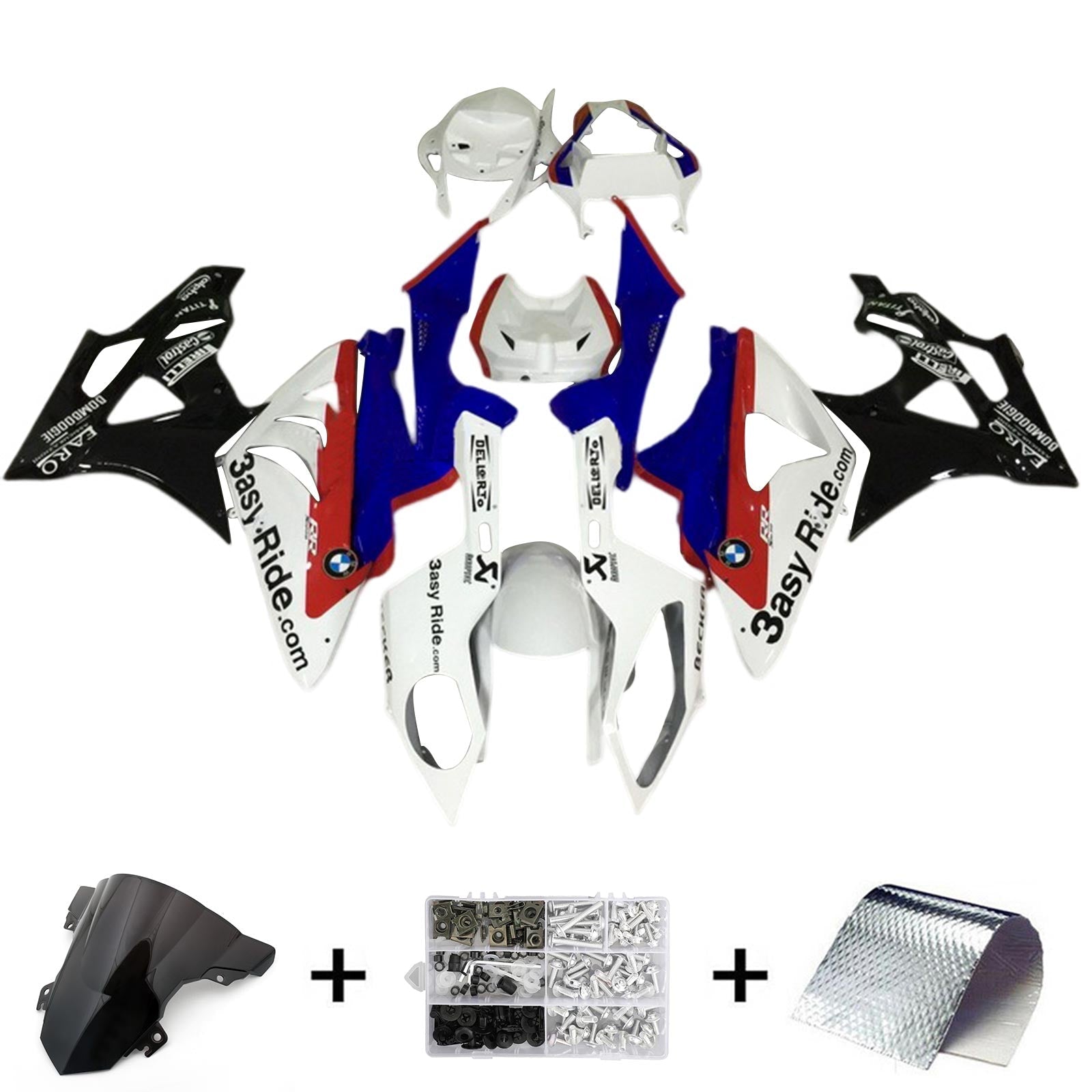 2015-2016 BMW S1000RR Kit Carénage Carrosserie Plastique ABS