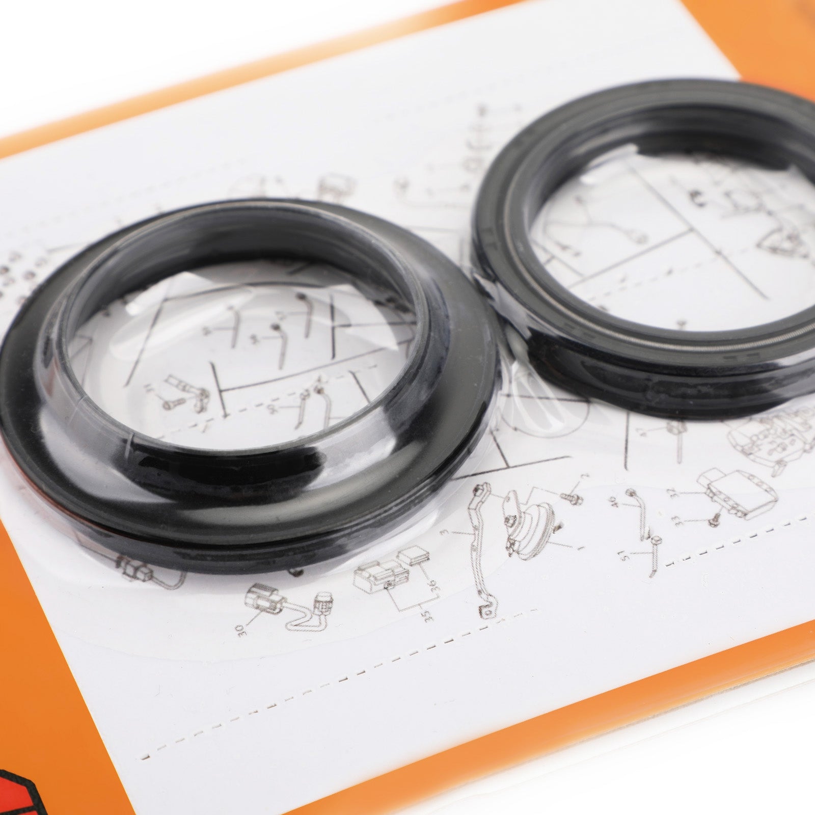 Fork Oil Dust Seal Kit for Kawasaki KX125 KX250 KX500 ZR1100 ZRX1100 ZRX1200 Generic