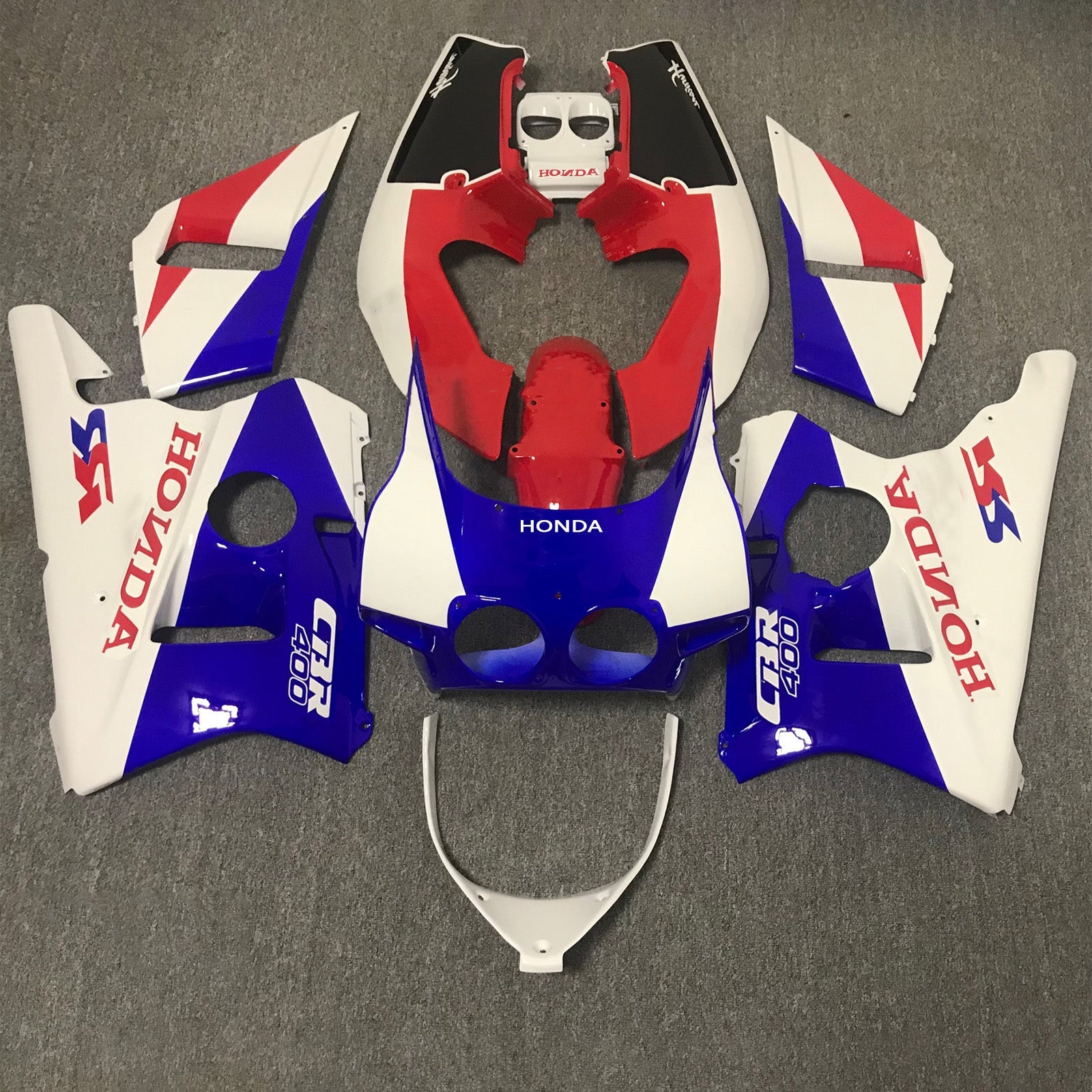 1987-1989 Honda CBR400RR NC23 Kit de carénage carrosserie plastique ABS