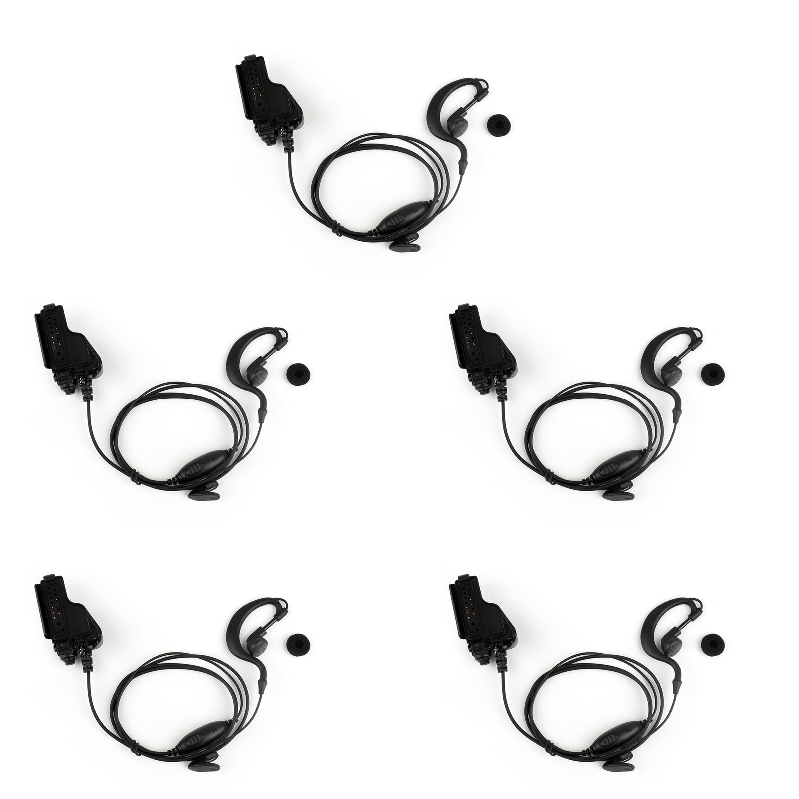 1x G-vorm oorhaak oortelefoon headset PTT MICROFOON voor Motorola XTS5000 MTX838 GP1200