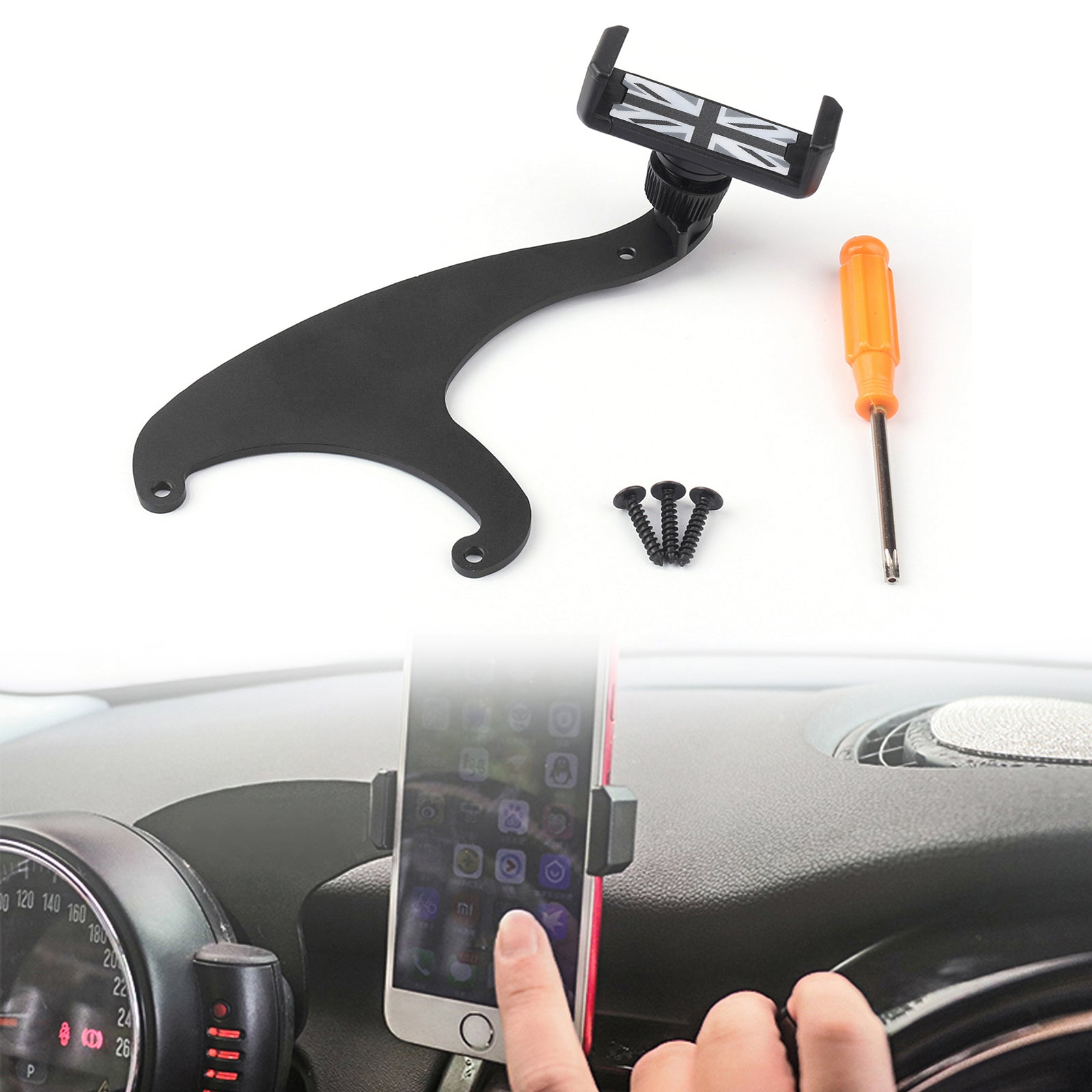 360°Rotation Car Phone Mount Cradle Holder Stand For Mini Cooper F54 F55 F56 GY