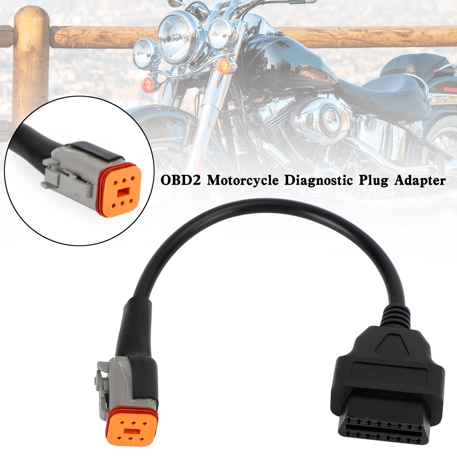 6 pins til 16 pins OBD2 diagnosekabler Adapter for Touring Electra Glides