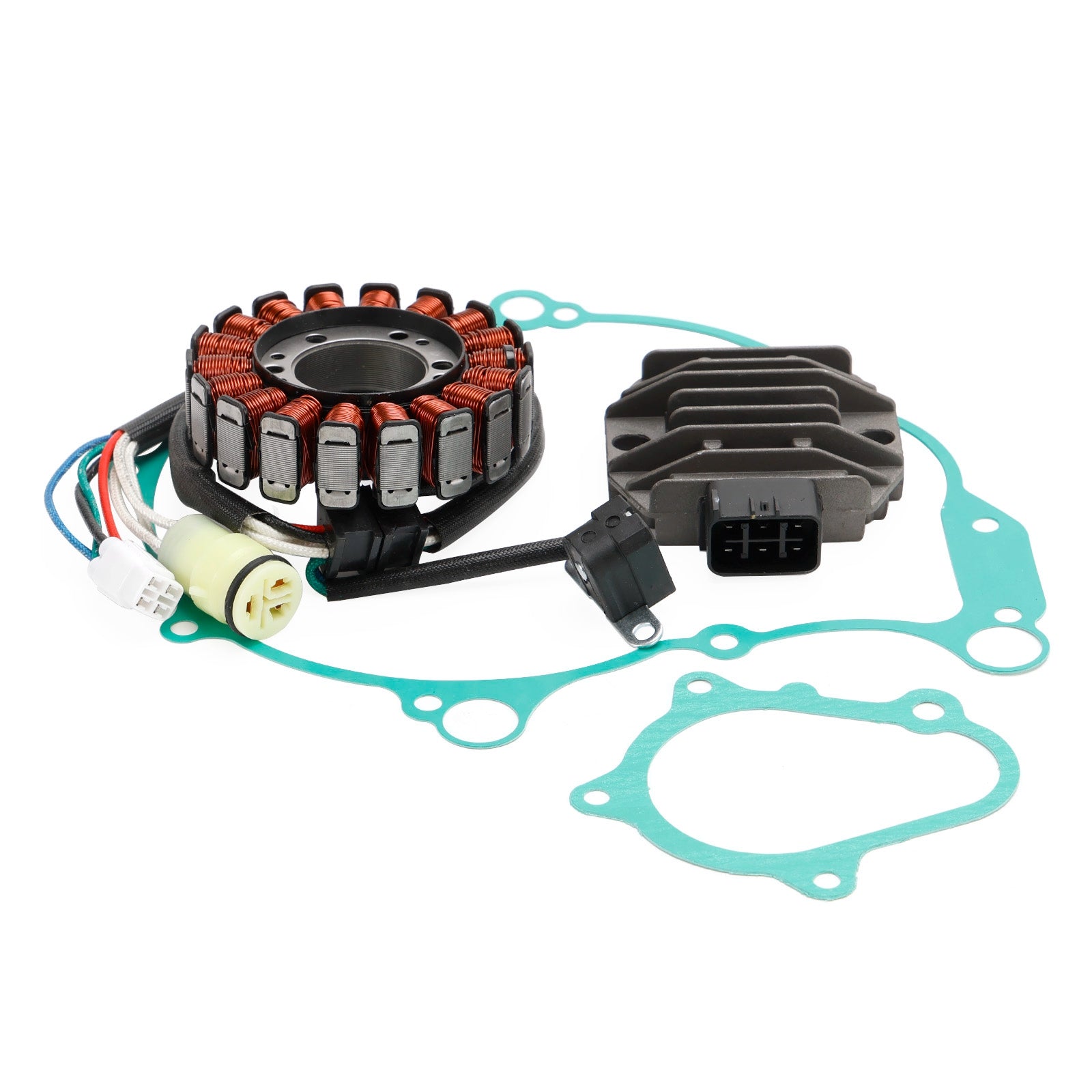 2001-2005 Yamaha YFM660R Raptor 660R Magneto Stator + Voltage Rectifier + Gasket 5LP-81410-01