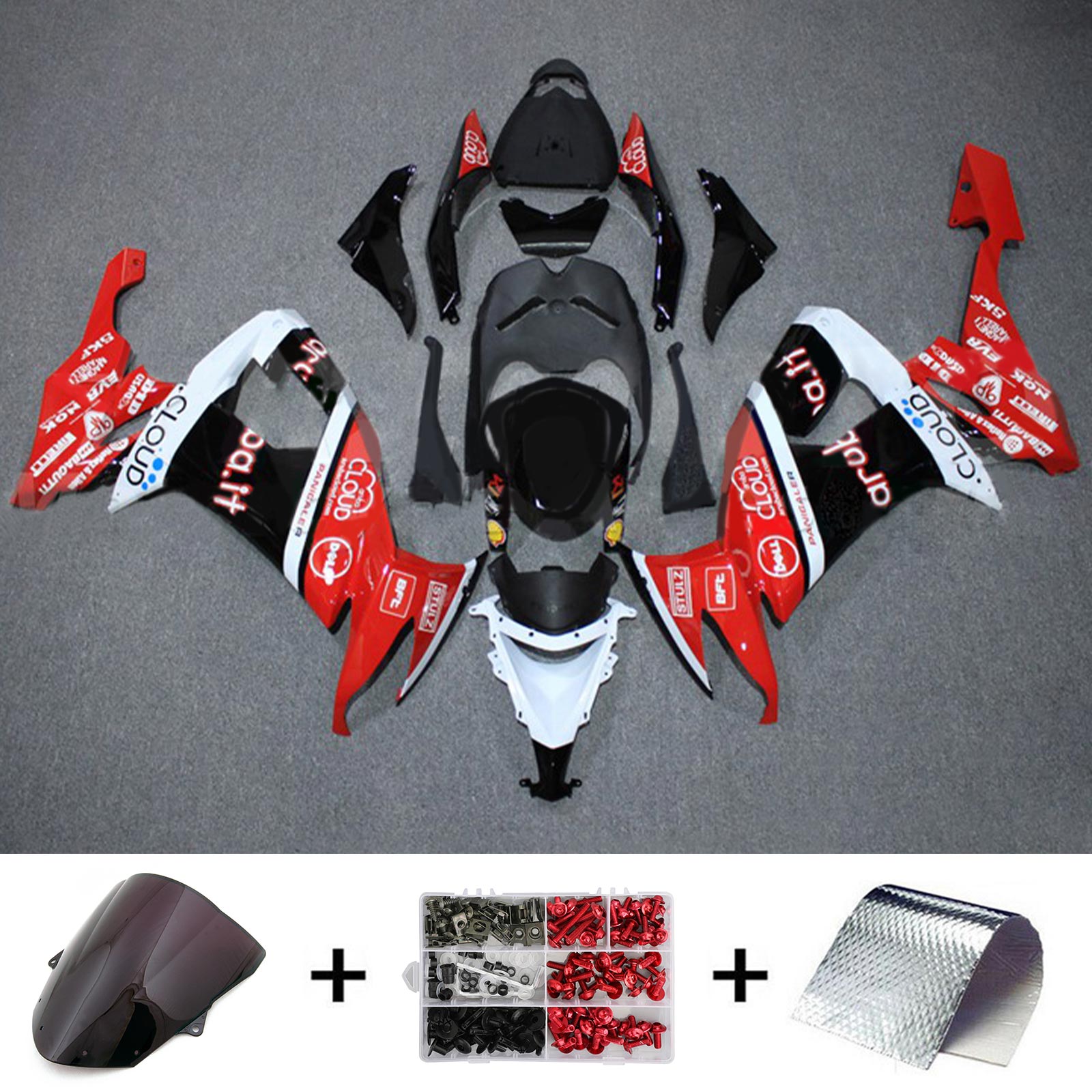 2008-2010 Kawasaki ZX10R Kit de carenado de inyección Carrocería Plástico ABS#122