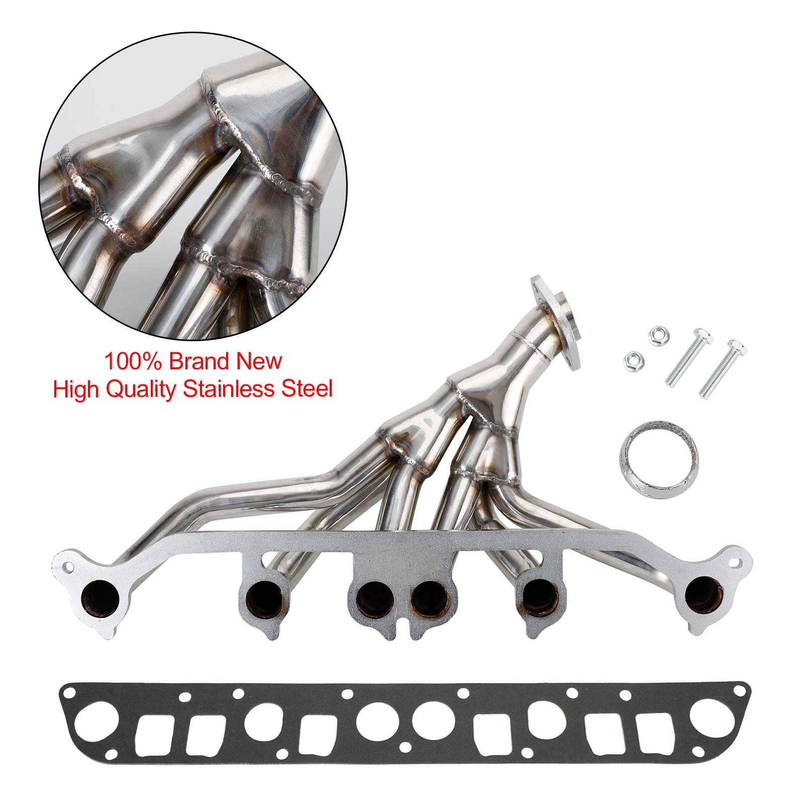 1991-1993 Jeep Cherokee Wrangler Base Exhaust Manifold Stainless Steel 674196 662691 4883385K 4883385 16575131