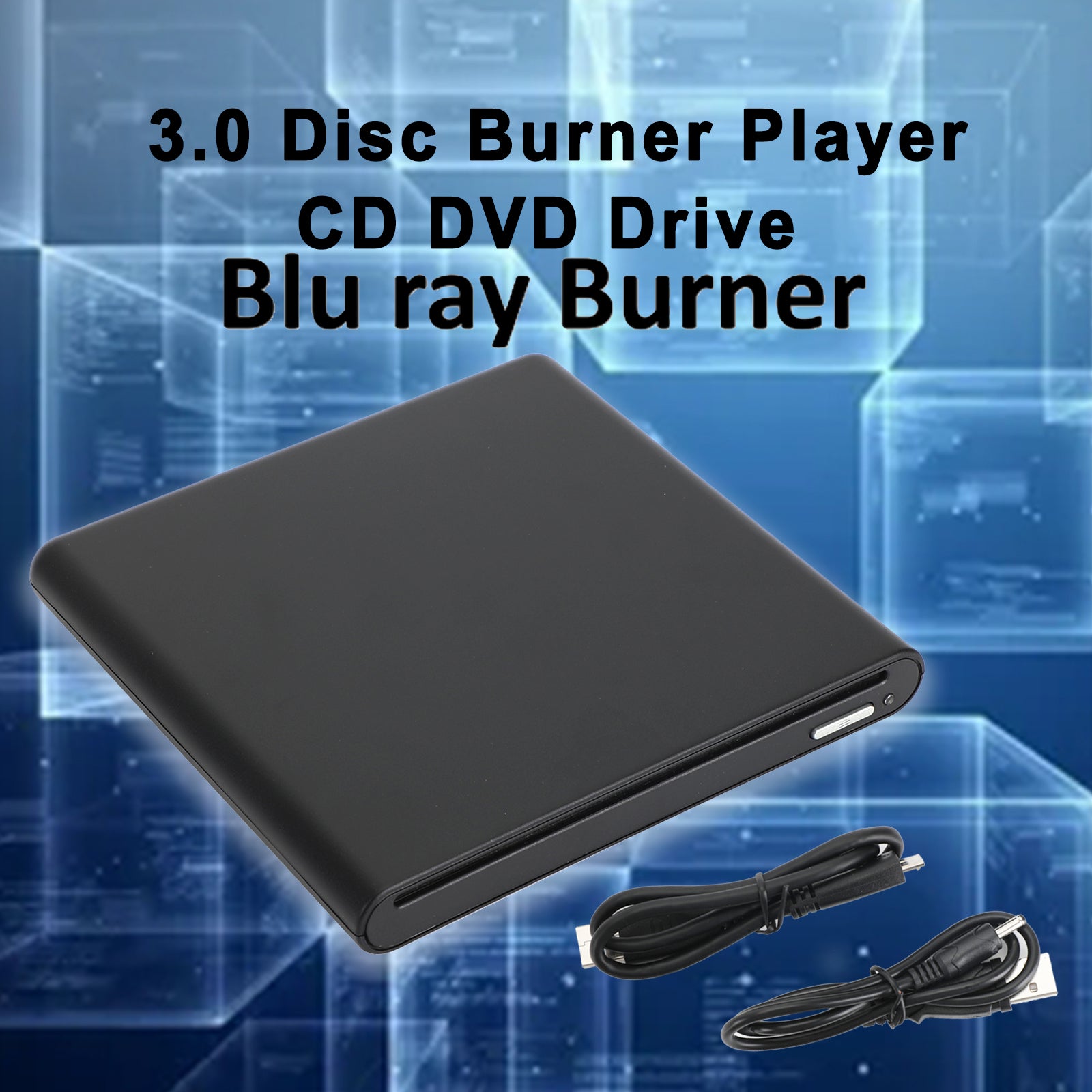 Blu ray Burner Slot In USB External BD-R BD DVD CD RW Disc Writer Movie Player