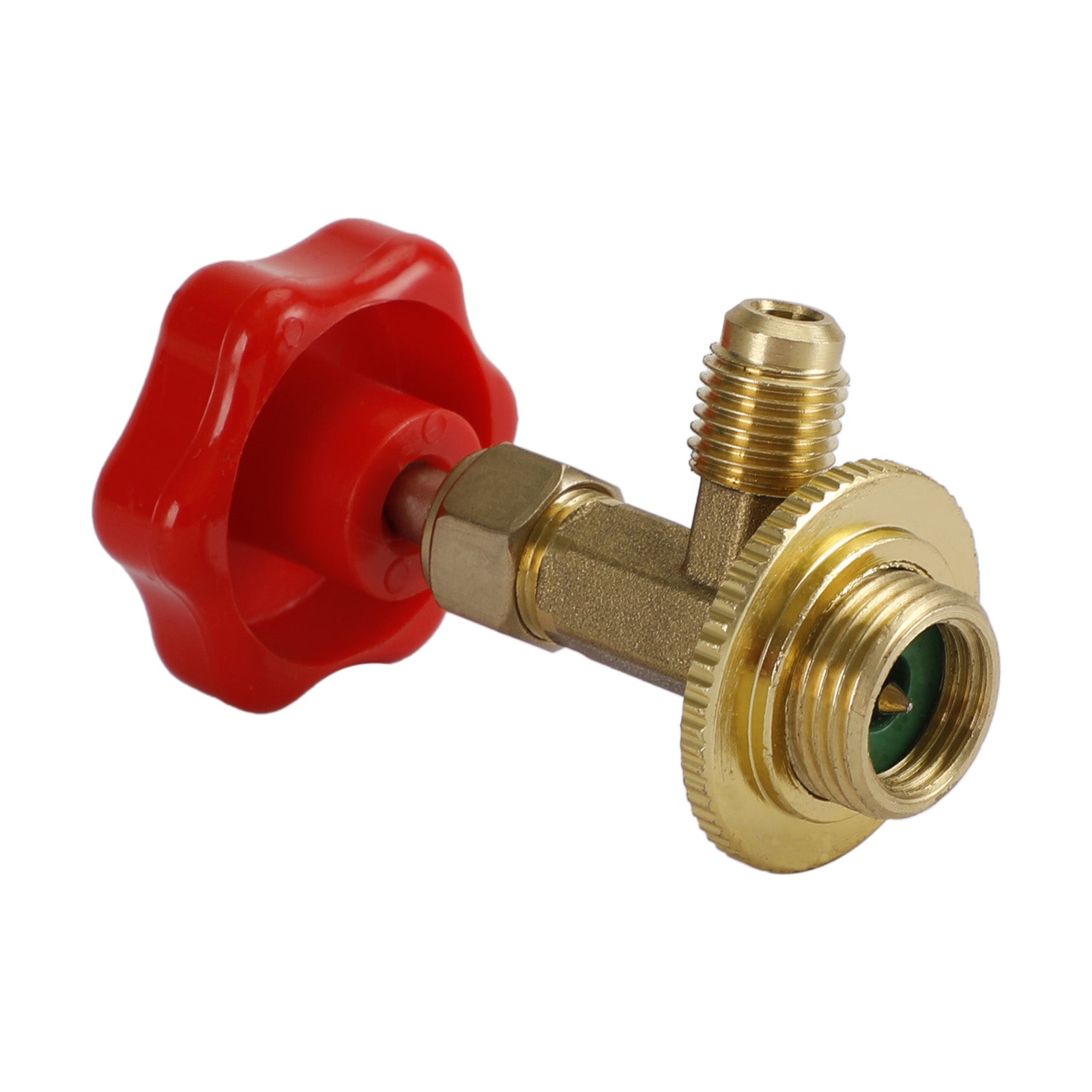 1/4" SAE R134a Refrigerant Brass AC Can Bottle Tap Adapter Opener Valve