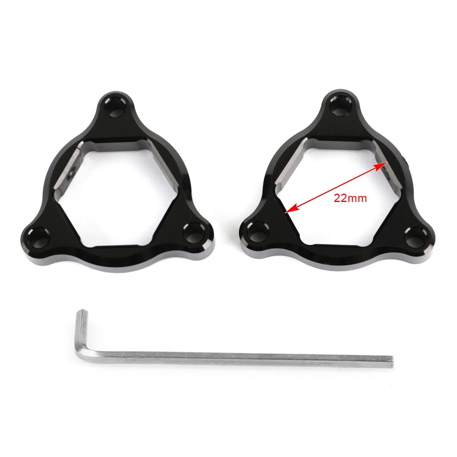 Fork Pre Adjusters Black 22MM Fit for Kawasaki Z1000 03-06 ZX636 Ninja 650R Generic