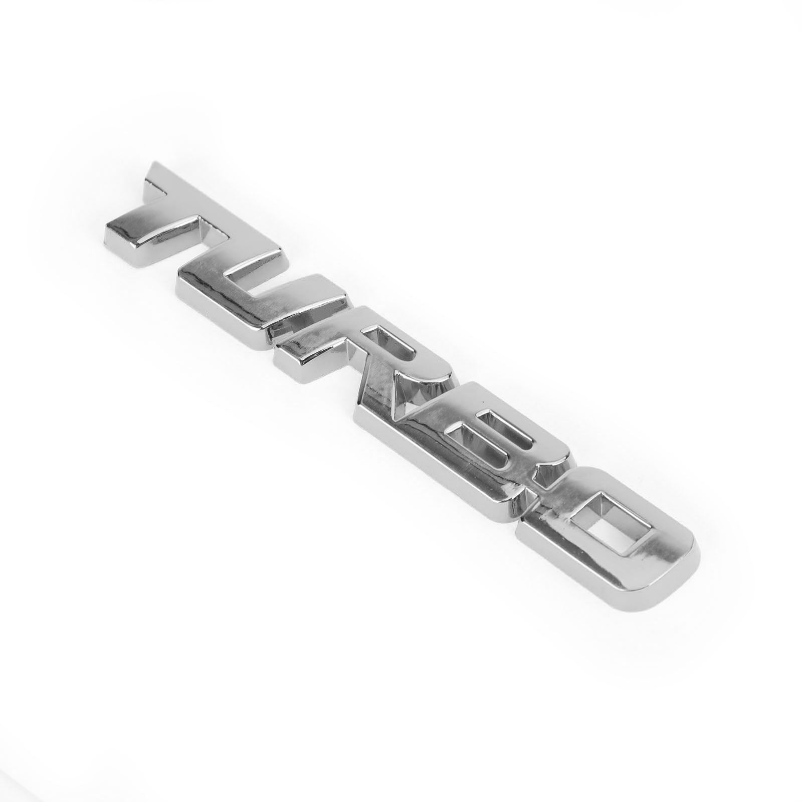 Metal 3D Turbo Logo Car Emblem Badge Sticker Trunk Bumper Decal Silver Generic