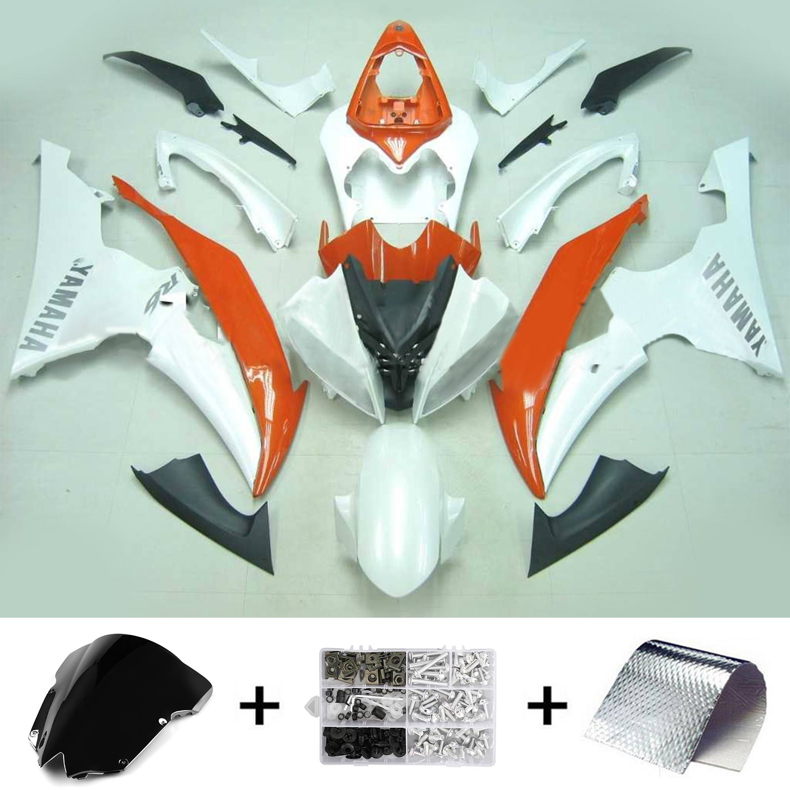 2008-2016 Yamaha YZF 600 R6 Injection Fairing Kit Bodywork Plastic ABS #123