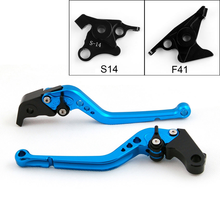 Leviers d'embrayage de frein longs pour Suzuki HAYABUSA/GSXR1300 2008-2014 noir générique