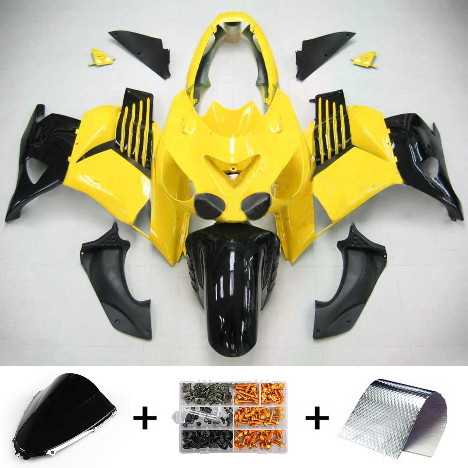 2006-2011 Kawasaki ZX14R Kit de carénage d'injection carrosserie plastique ABS