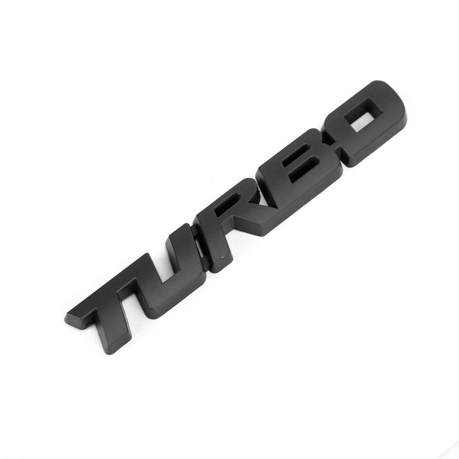 Metal 3D Turbo Logo Car Emblem Badge Sticker Trunk Bumper Decal Silver Generic