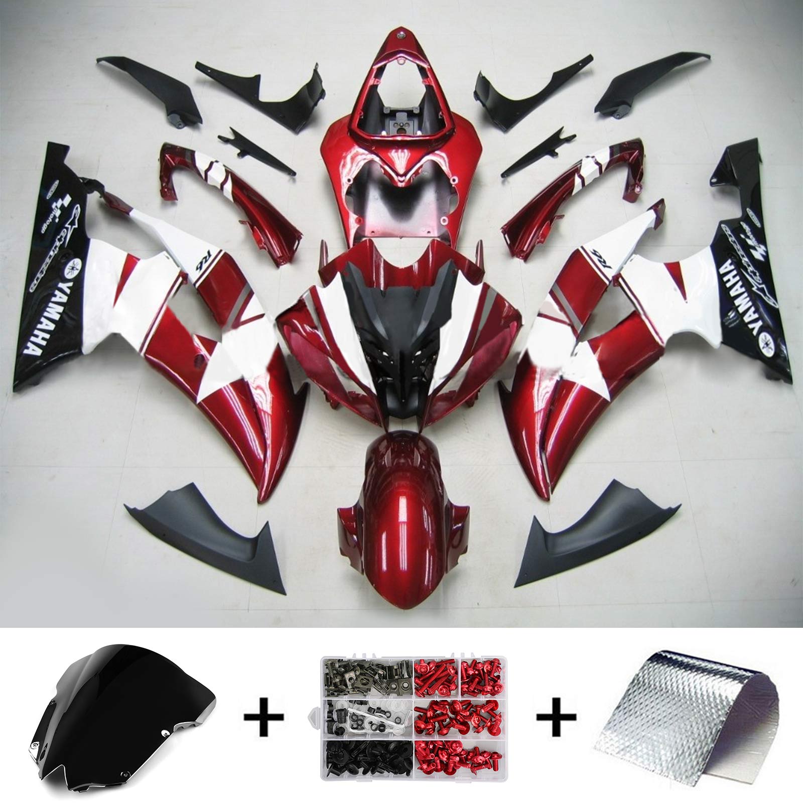 2008-2016 Yamaha YZF 600 R6 Kit de carénage d'injection carrosserie plastique ABS #166