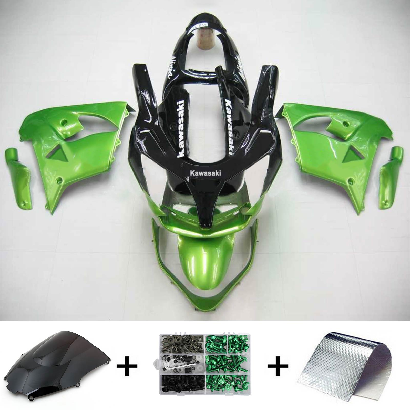 2000-2001 Kawasaki ZX9R Amotopart Injection Fairing Kit Bodywork Plastic ABS #110