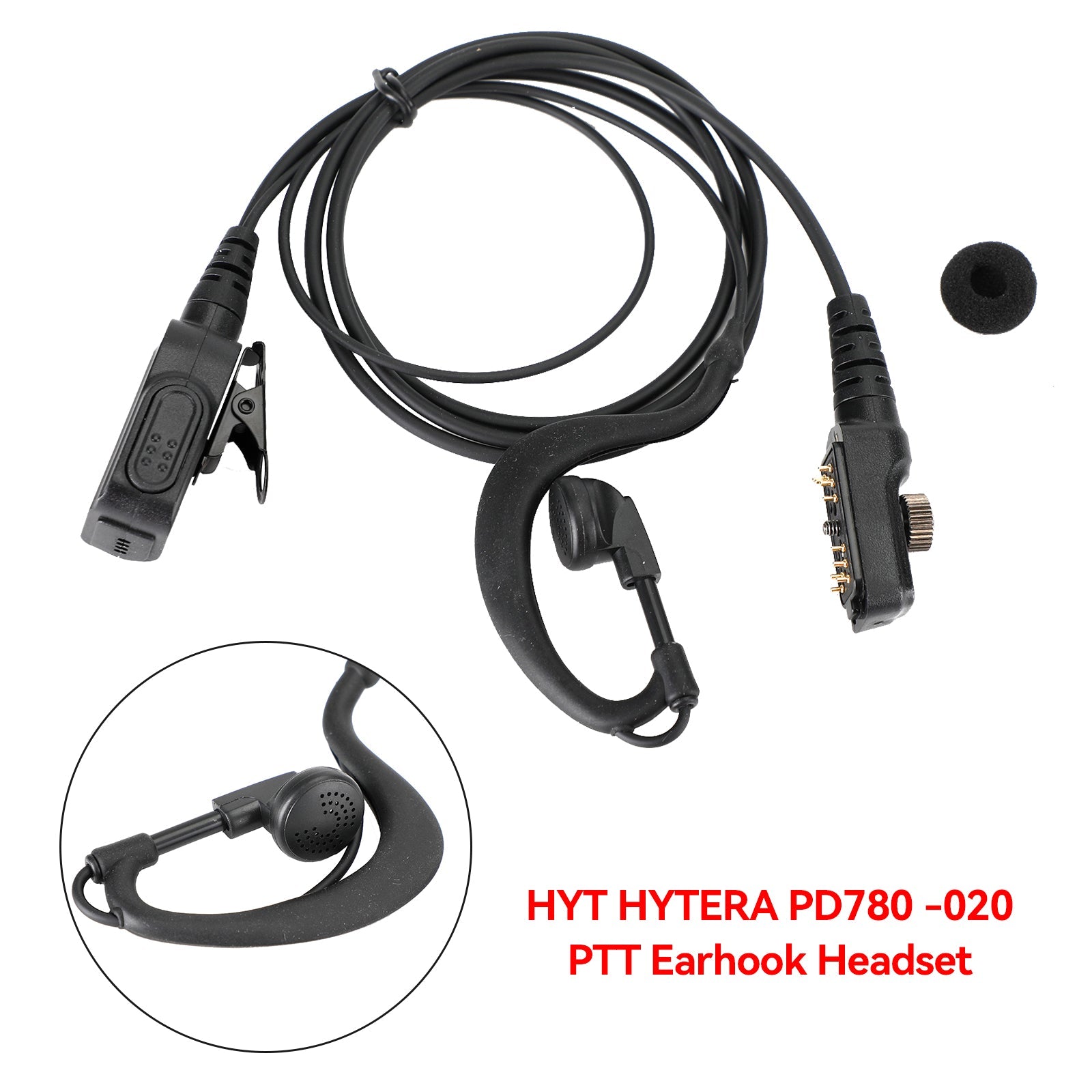 Headset Oval PTT in one Walkie-Talkie For HYT PD752 PD782 PD785 PD785G PT580H