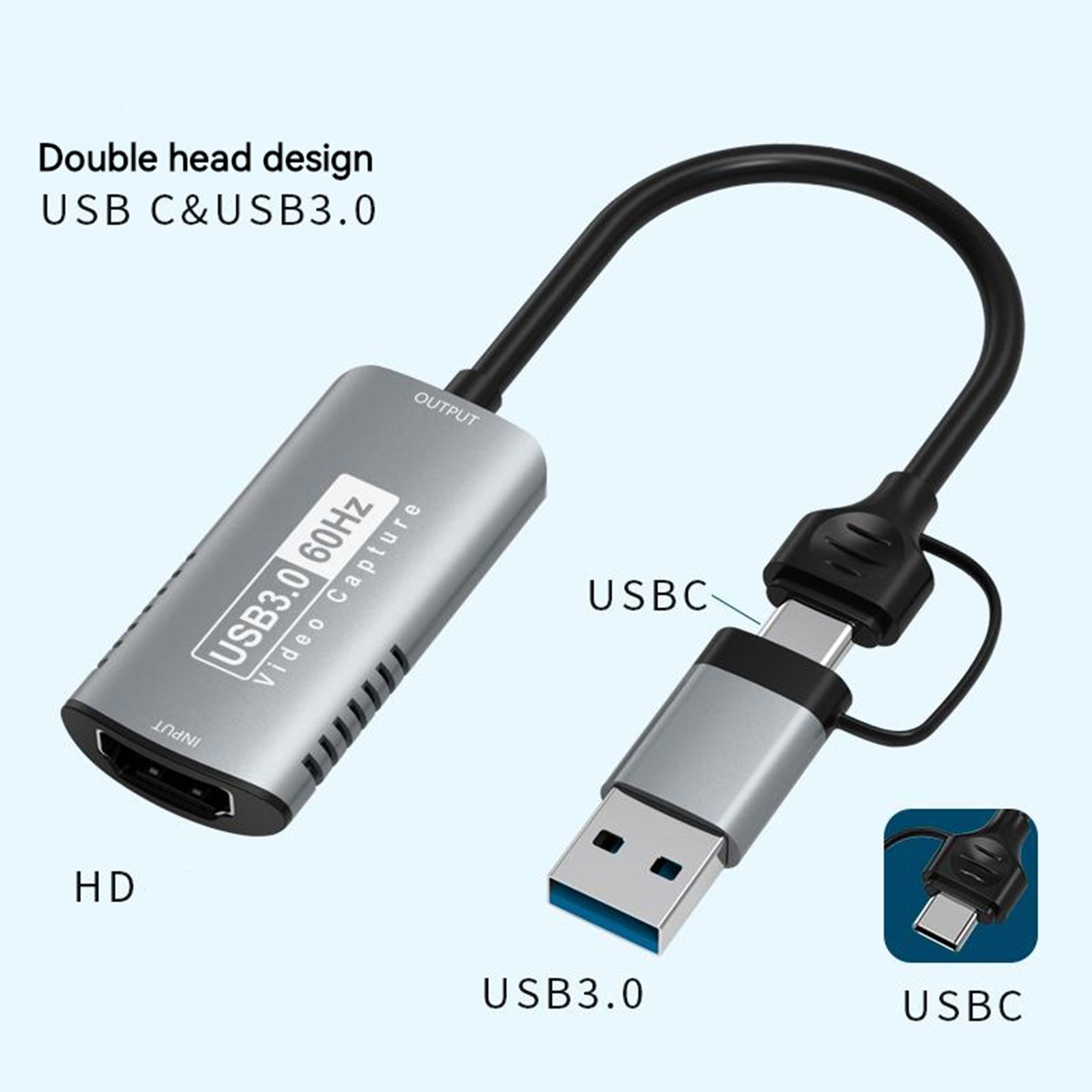 4K High-Definition video-opnamekaart HDTV naar USB3.0/Type-C Game Live-uitzending