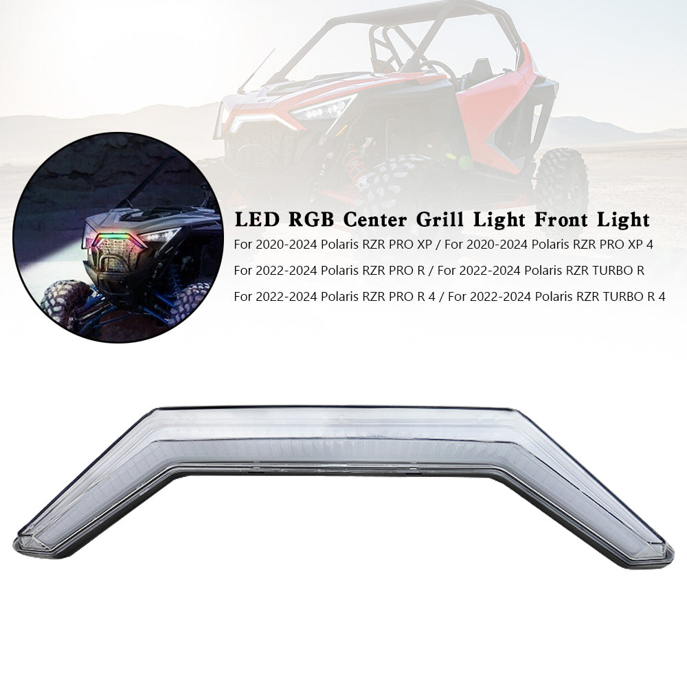 Polaris RZR PRO XP 2020-2024 LED RVB Lumière de gril centrale Lumière d'accent avant