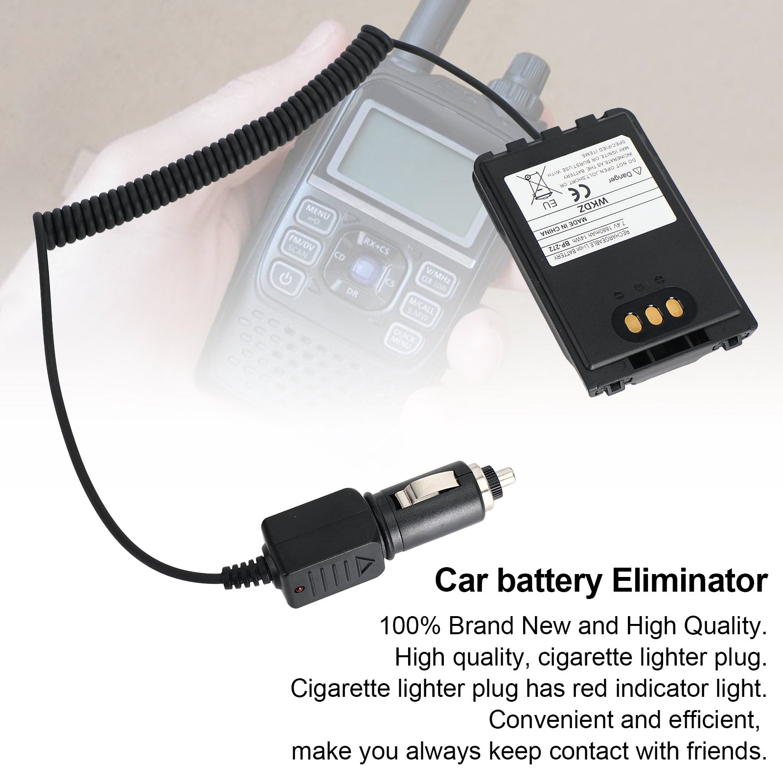 Autolader Batterij Bp272 Eliminator Adapter Voor Id-31E Id-31A Id-51A Id-51E