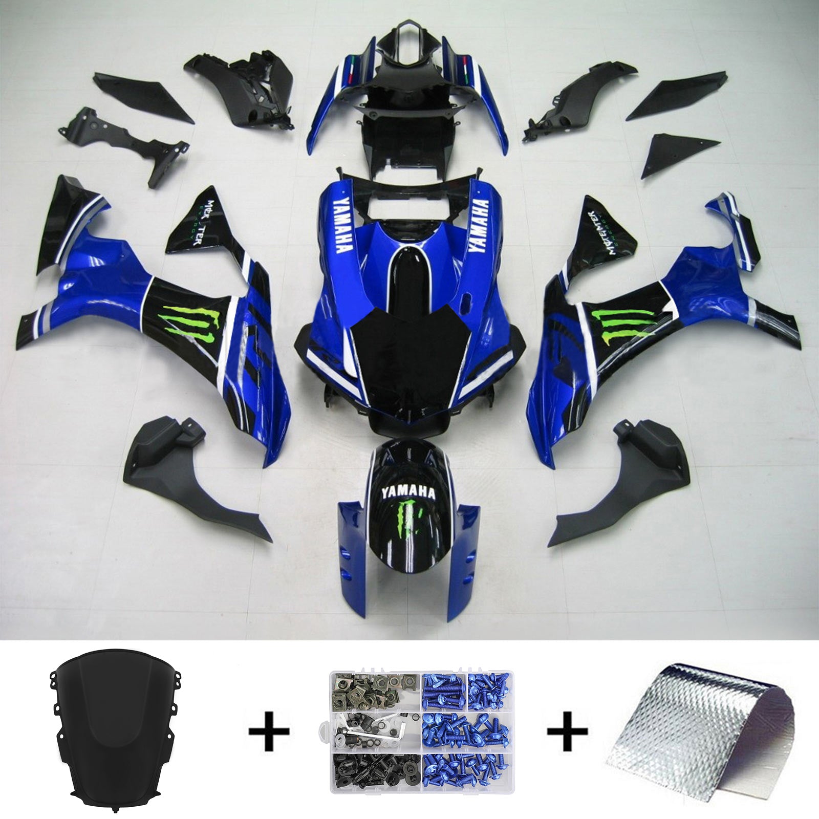 2020-2024 Yamaha YZF R1 Amotopart Kit de carénage d'injection carrosserie plastique ABS #101