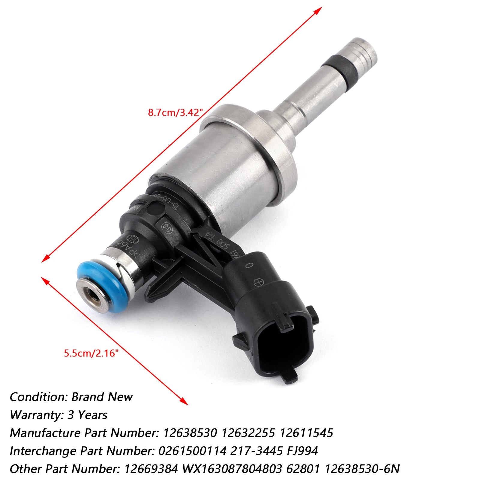 6x injecteurs de carburant pour GM Chevrolet Camaro Traverse GMC Acadia CTS 3.6L 12638530 générique