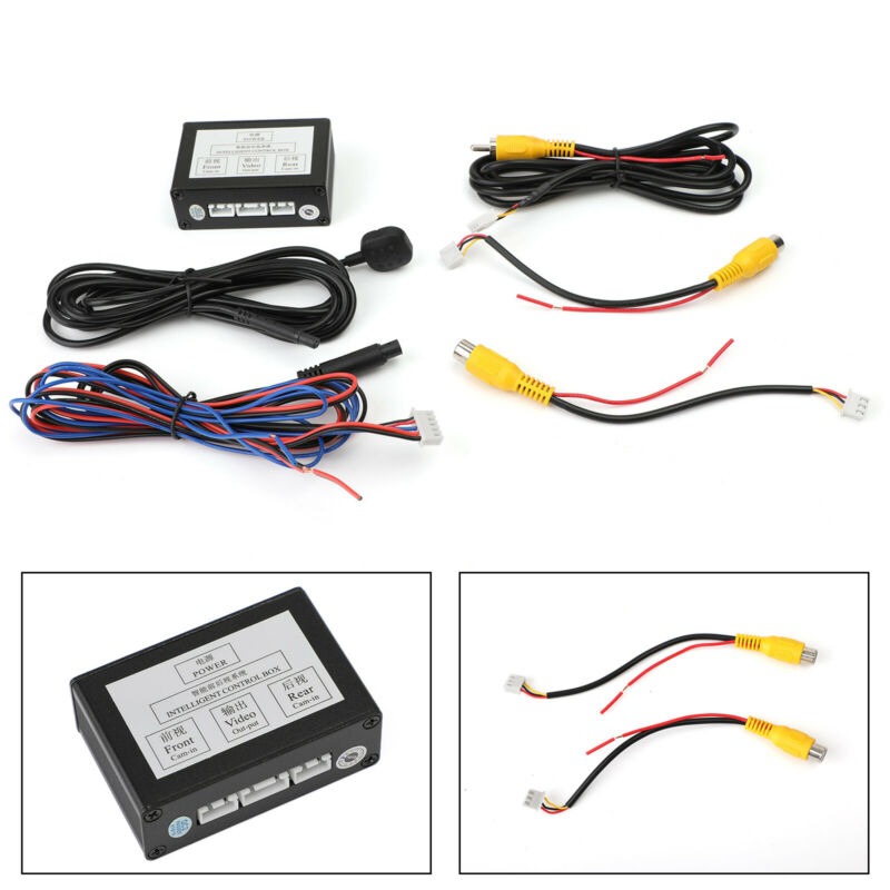 Universal Car SUV Front Rear Parking View Camera Switch 2 Channel Control Box Converter