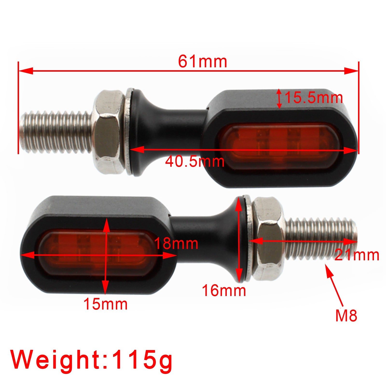 LED Rear Mini Turn Signal Indicator For Sportster Touring Dyna Softail