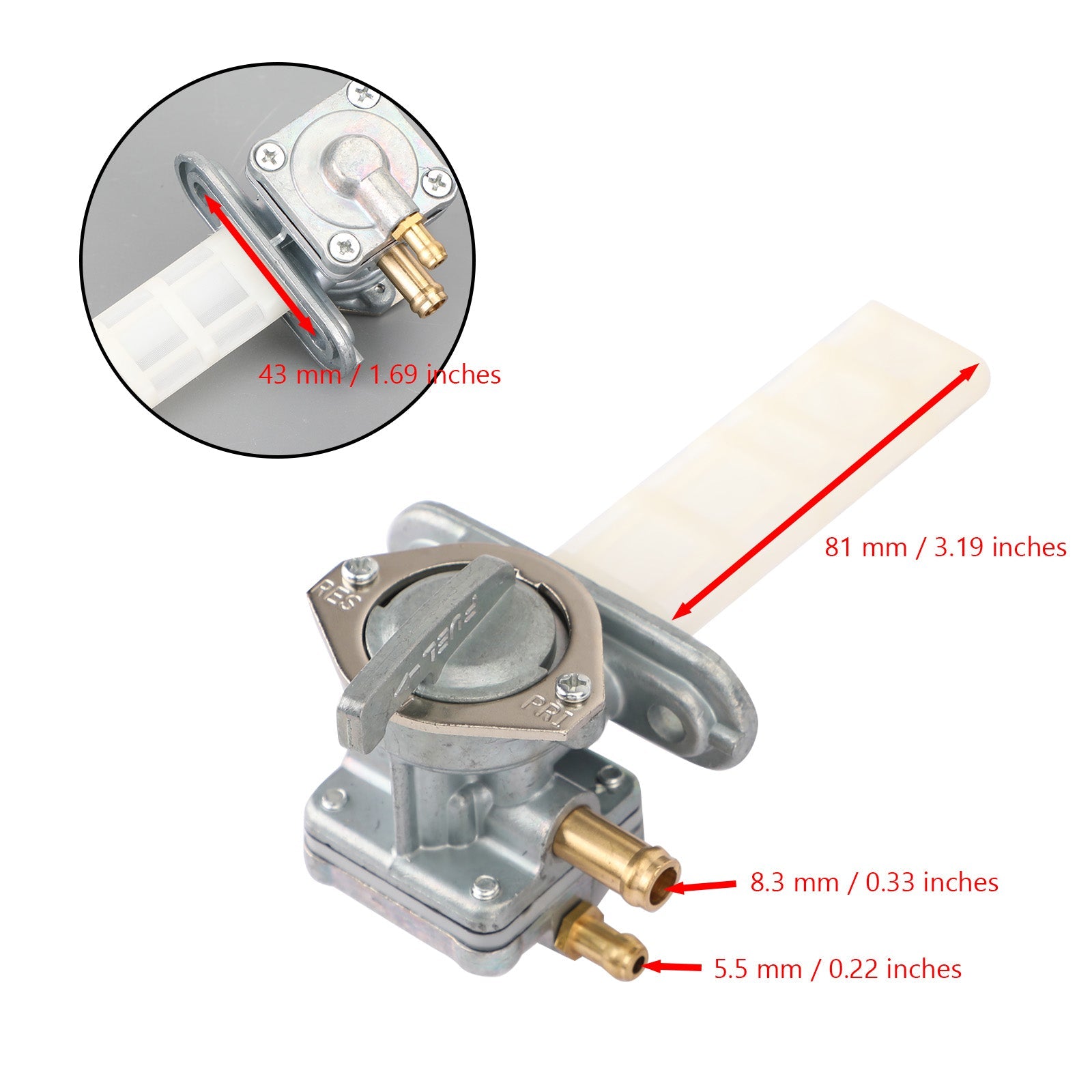 FUEL VALVE PETCOCK fit for Kawasaki ZG1000 Concours 1000 1000GTR 51023-1130 Generic