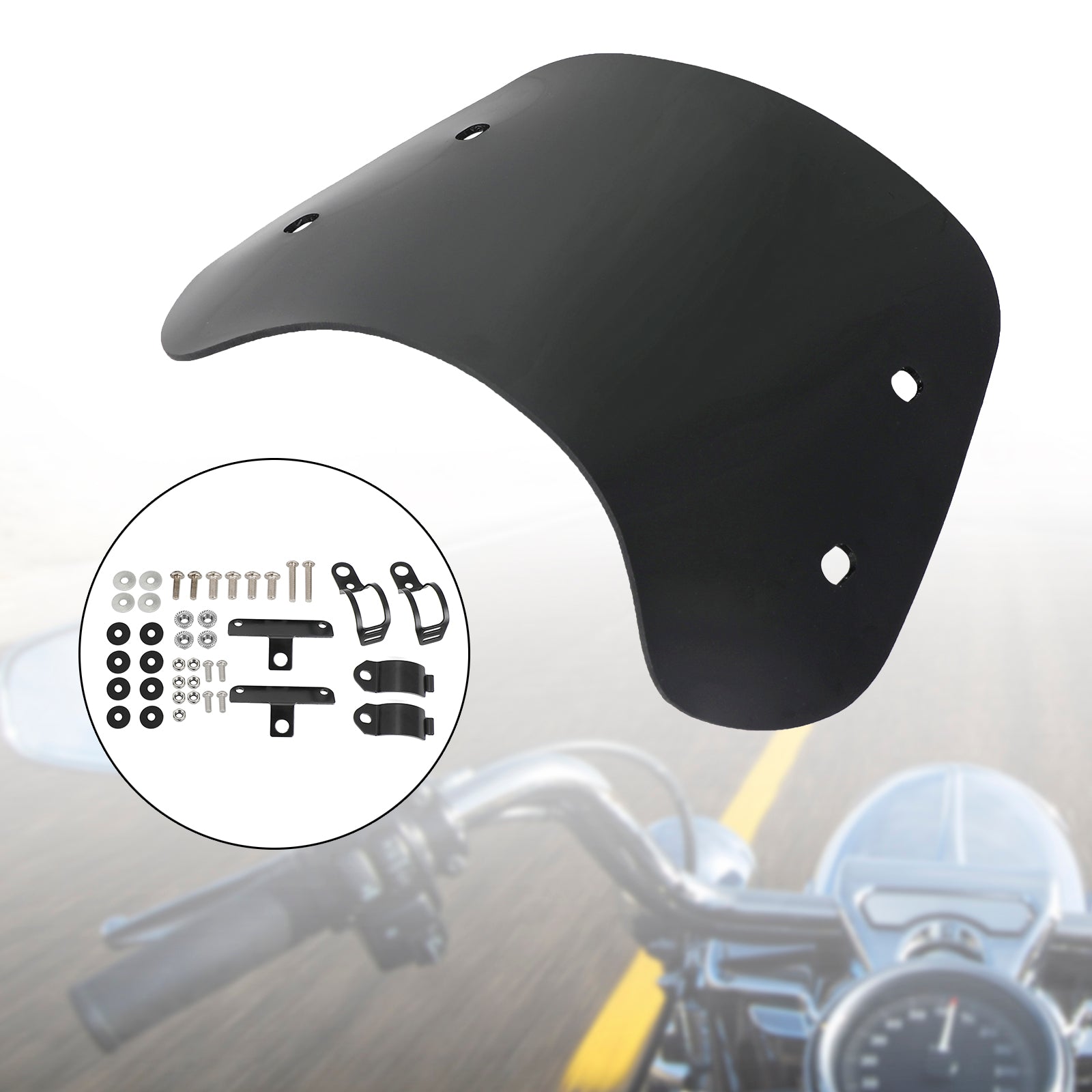 Moto avec fourche avant 28-41mm pare-brise universel