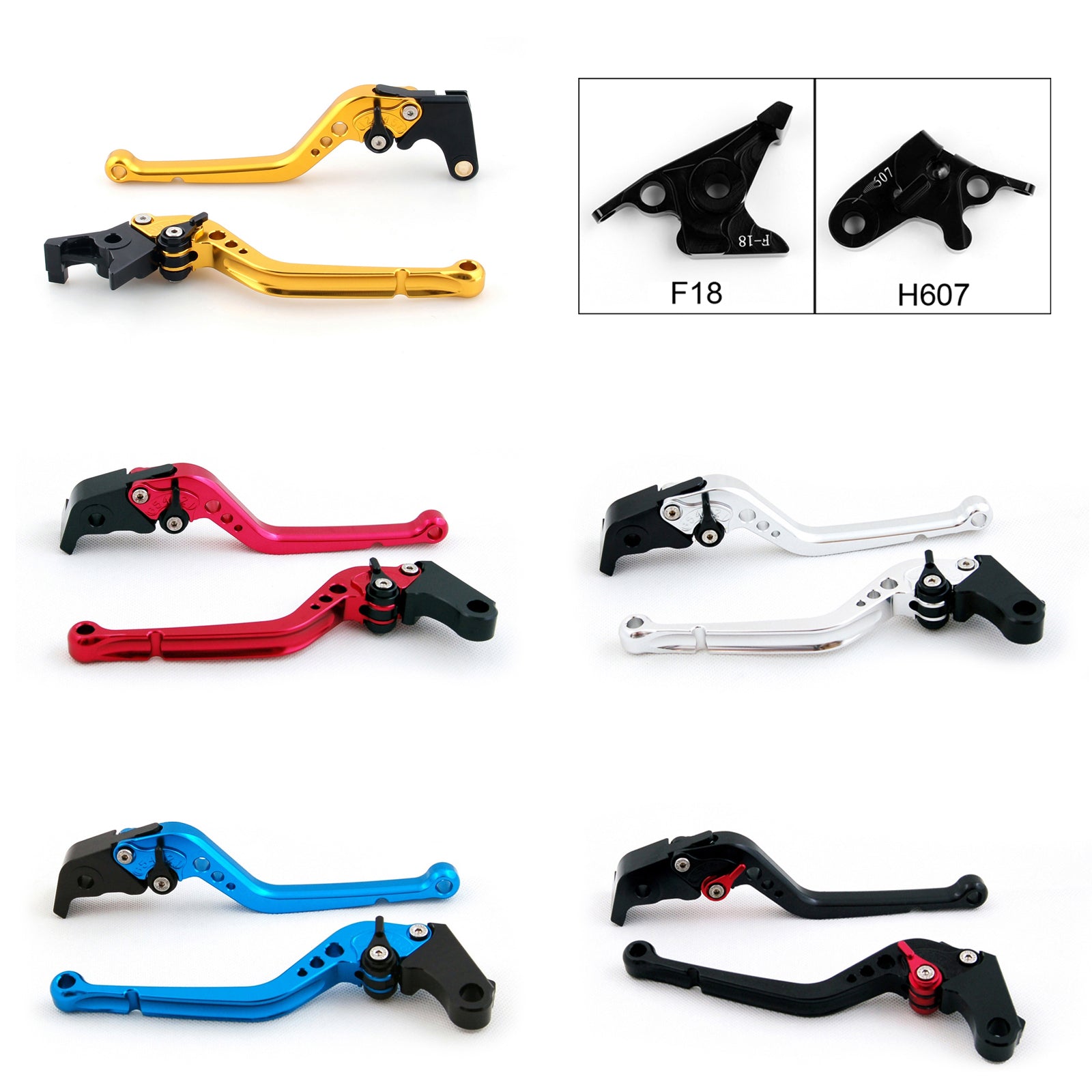 Long Brake Clutch Levers For Honda 07-13 CBR600F 11-13 CBF600/SA Black Generic