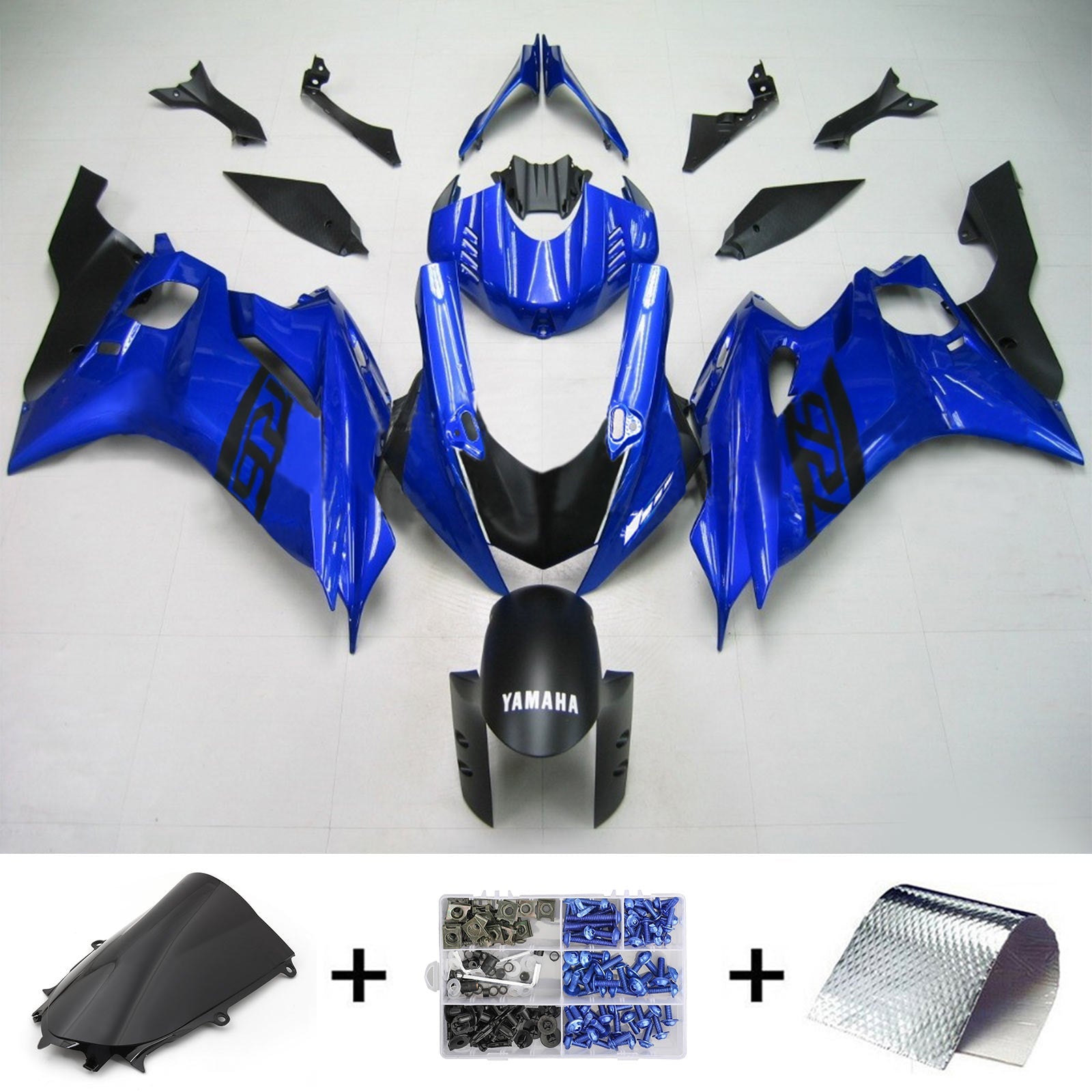 2017-2020 Yamaha YZF 600 R6 Kit de carénage d'injection carrosserie plastique ABS #102