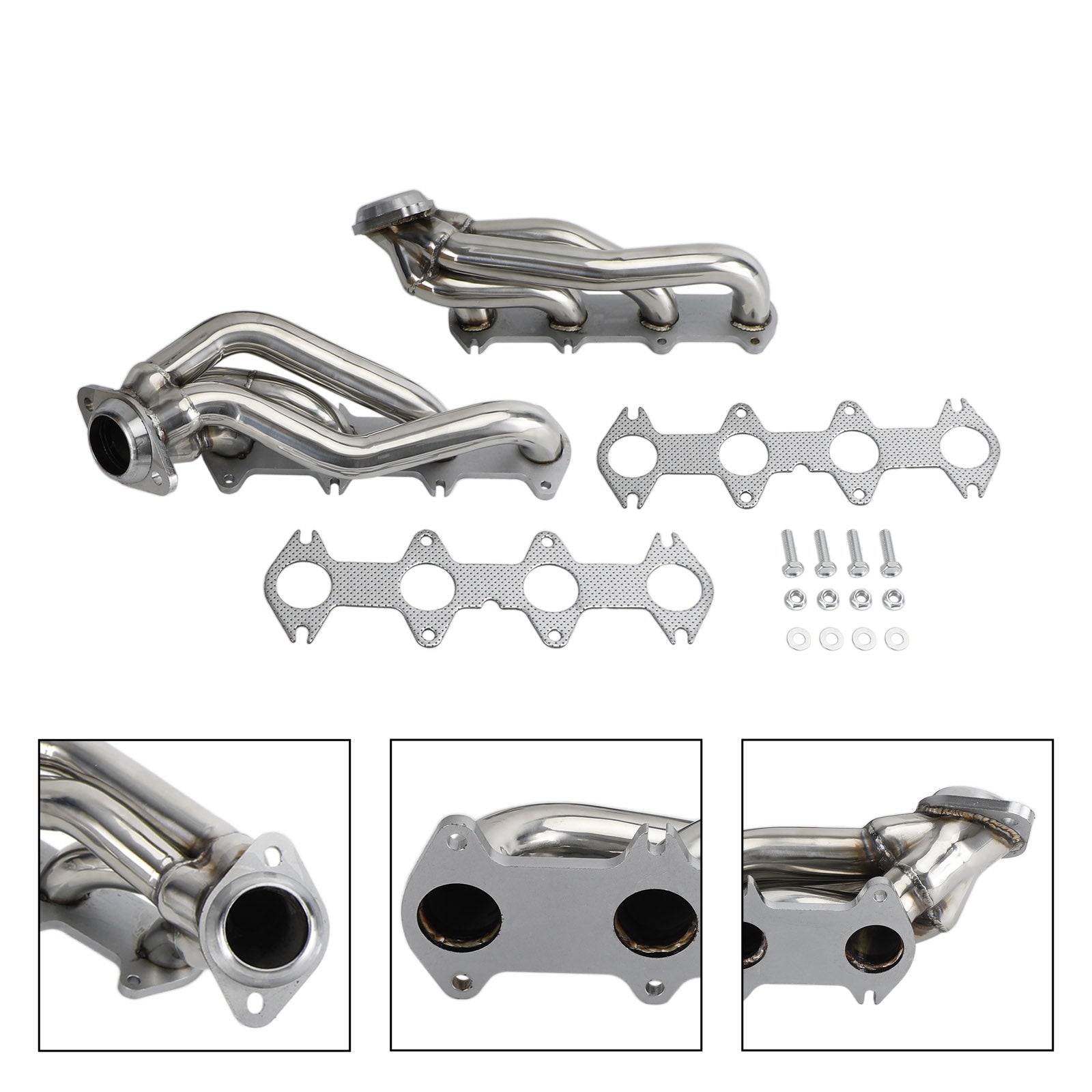 Ford F150 04-10 5.4 V8 Stainless Exhaust Manifold Shorty Headers Performance