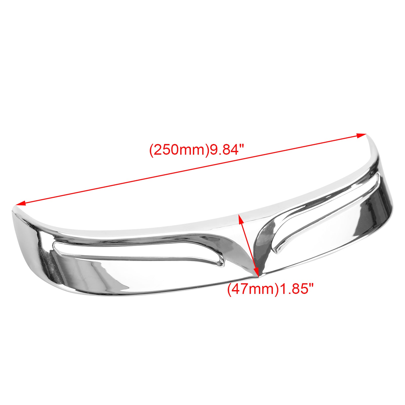 Embout de garniture de bord de garde-boue arrière chromé, adapté au Fat Boy FLSTF 2007 – 2017