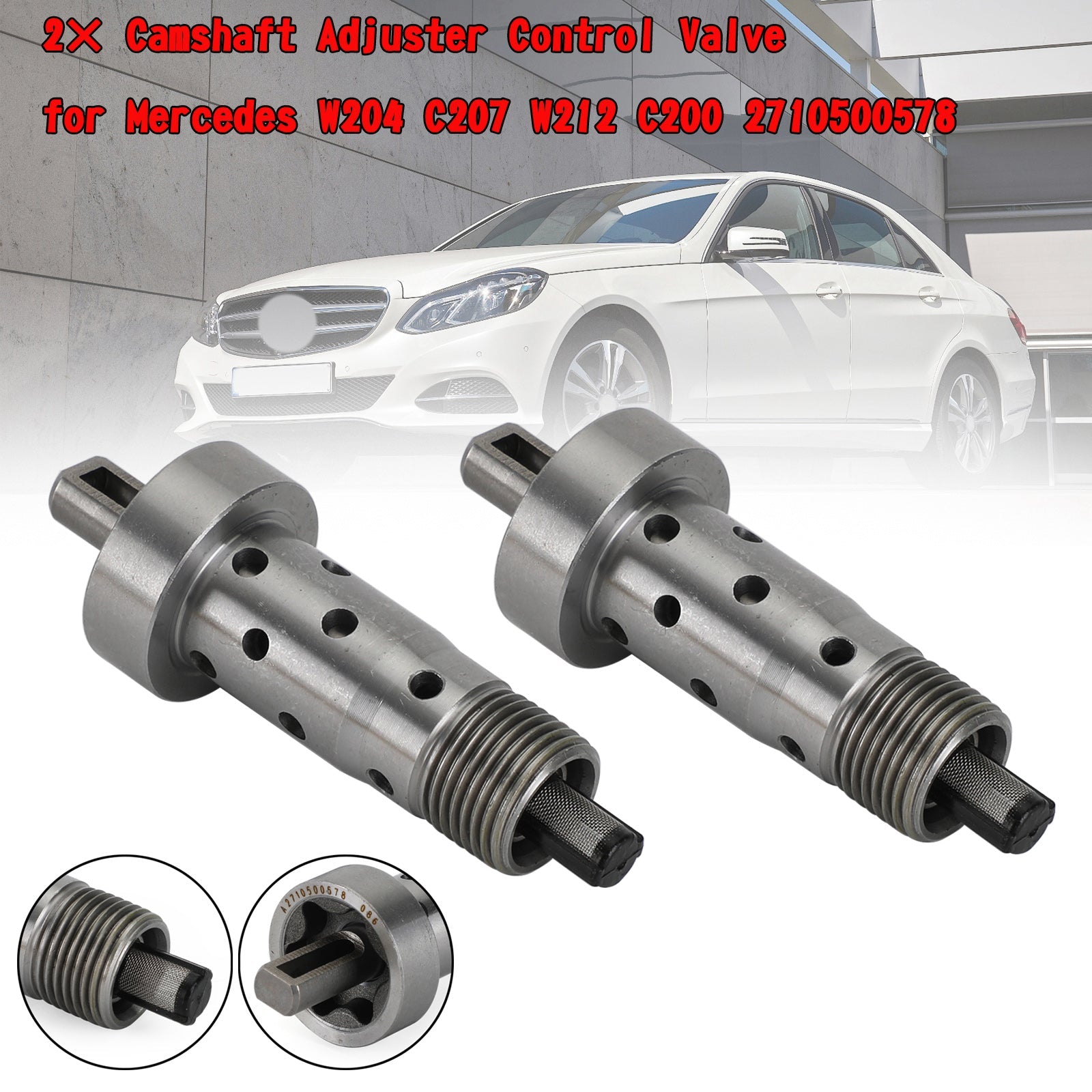 2× Kamakselreguleringsventil for Mercedes W204 C207 W212 C200 2710500578 Generisk